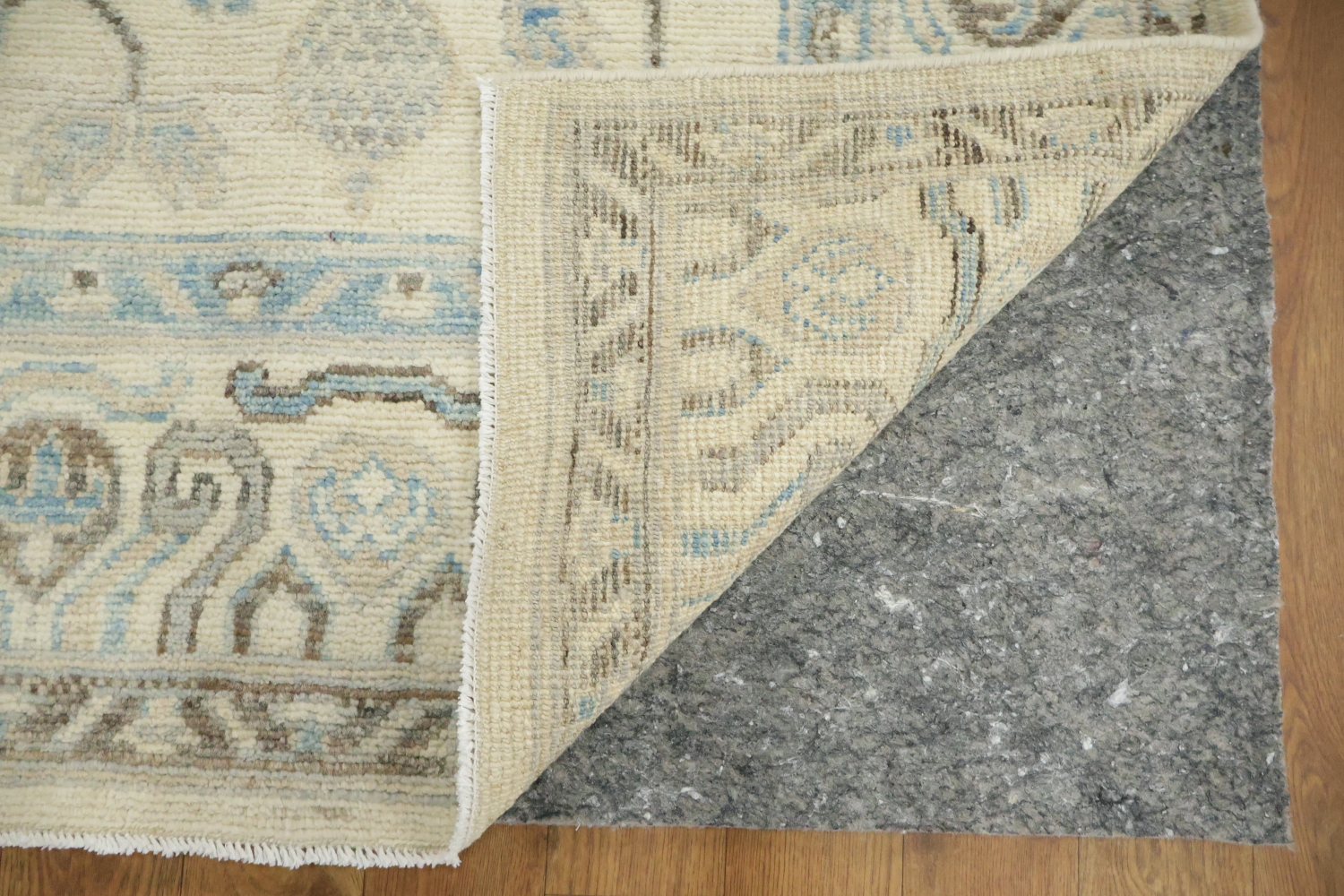 Decotative Geometric Wool Oushak KhotanTurkish Rug 5x7