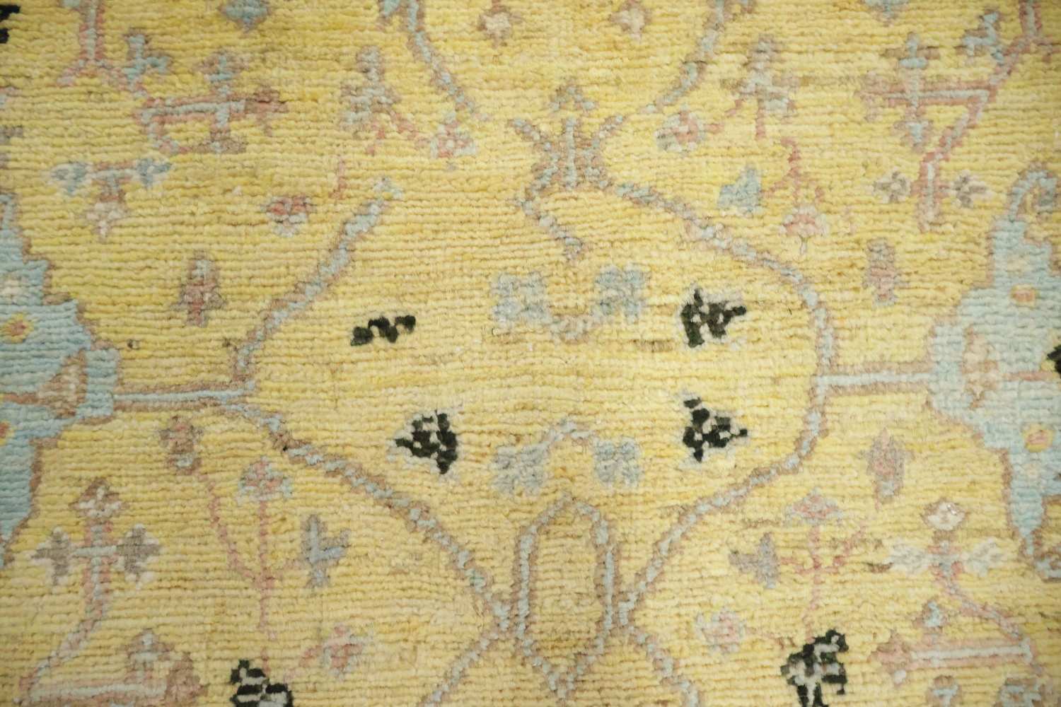 Geometric Wool Oushak Turkish Rug 5x7