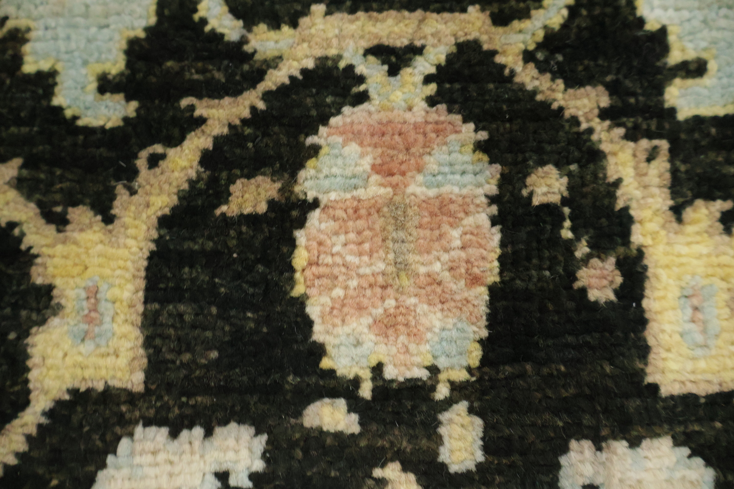 Geometric Wool Oushak Turkish Rug 5x7