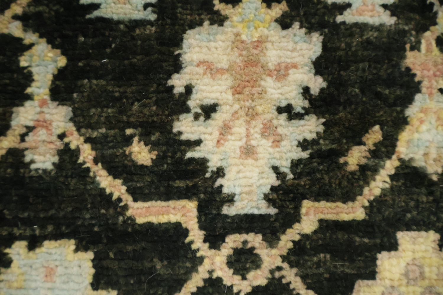 Geometric Wool Oushak Turkish Rug 5x7