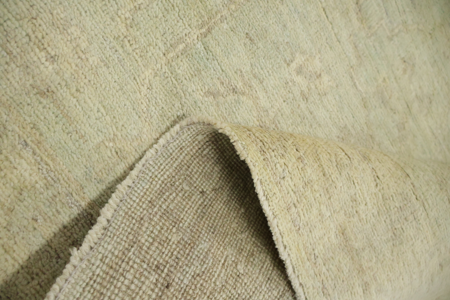 Vegetable Dye Muted Wool Oushak Turkish Rug 4x6