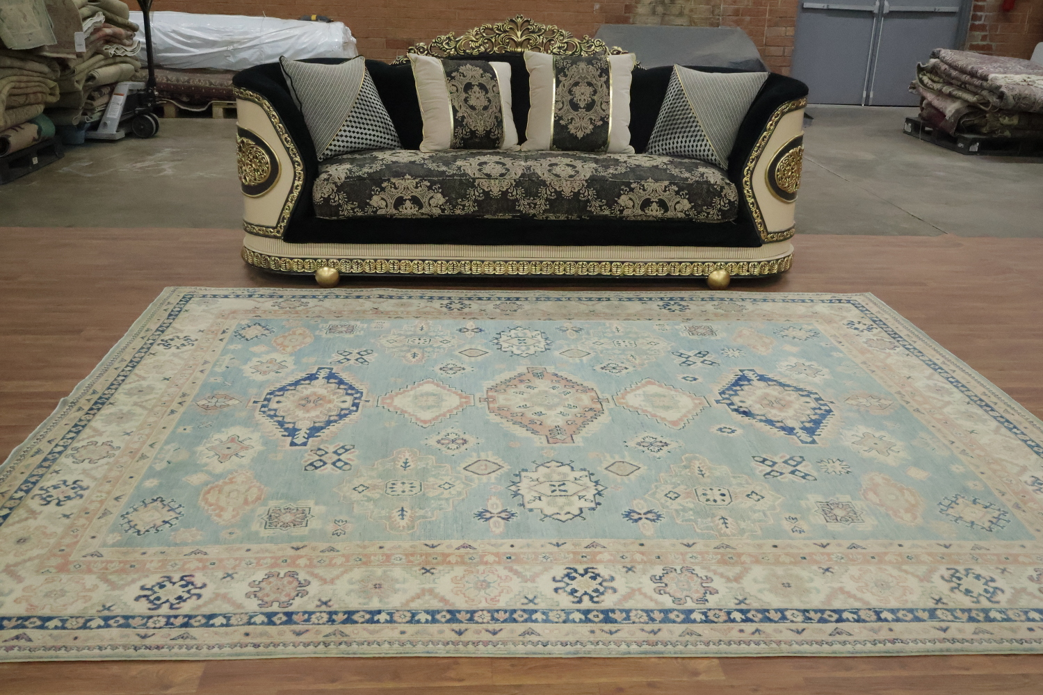Traditional Kazak Wool Area Rug 8x10