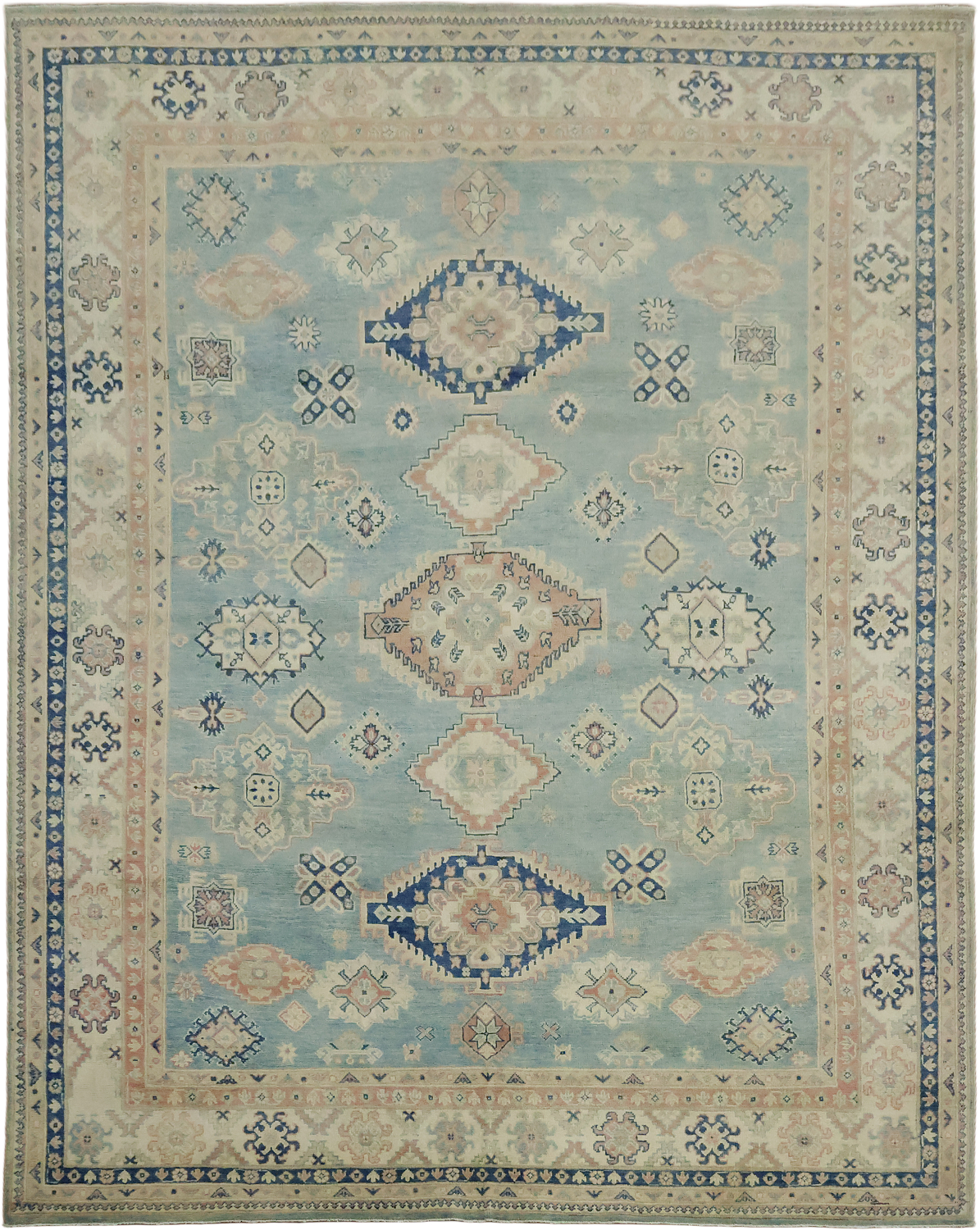 Traditional Kazak Wool Area Rug 8x10