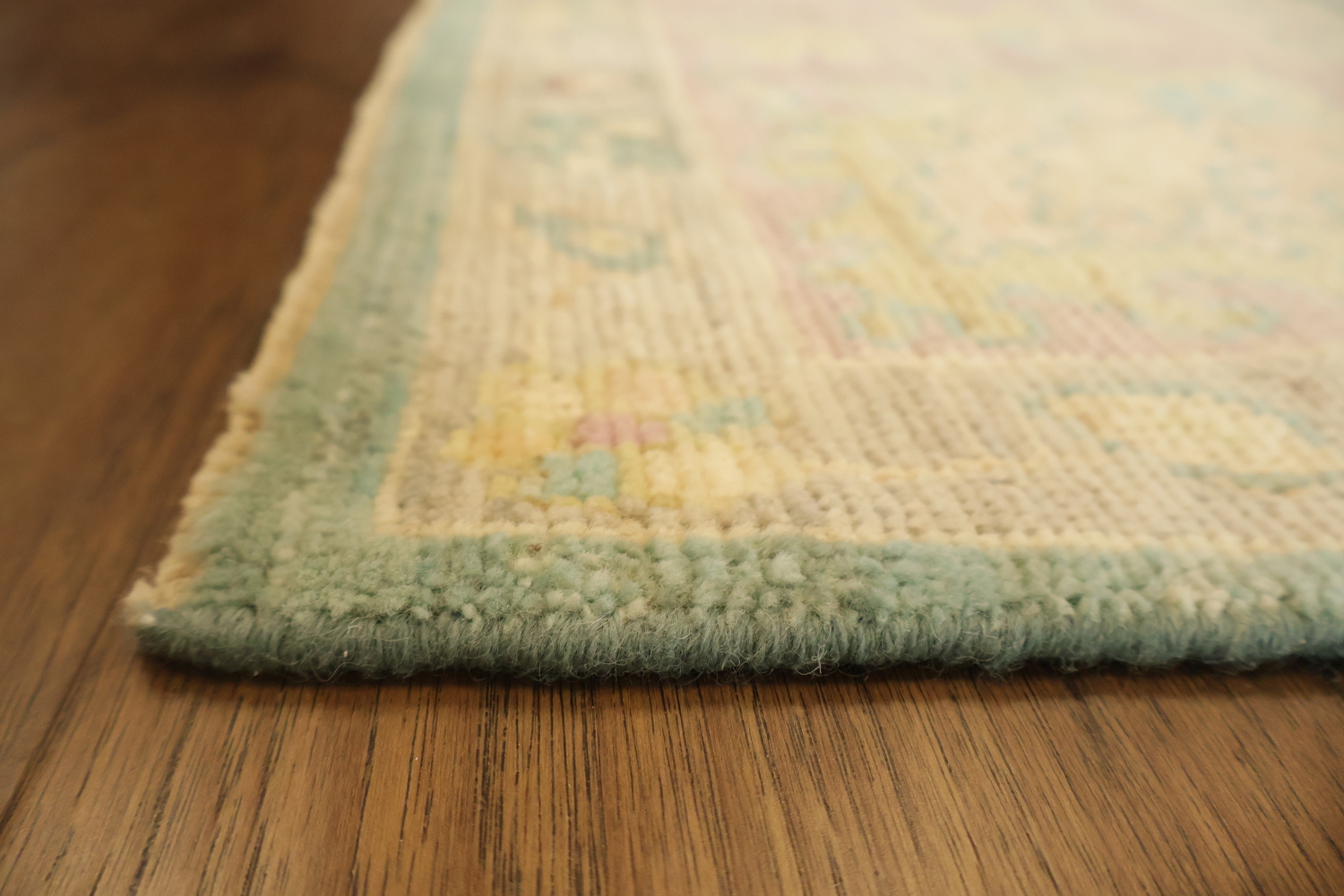 Muted Green Traditional Vegetable Dye Oriental Wool Oushak Area Rug 8x10