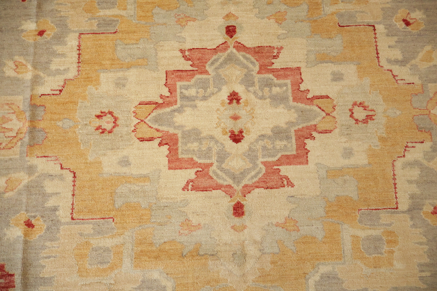 Outstanding! Vegetable Dye Traditional Wool Oushak Square Rug 10x10