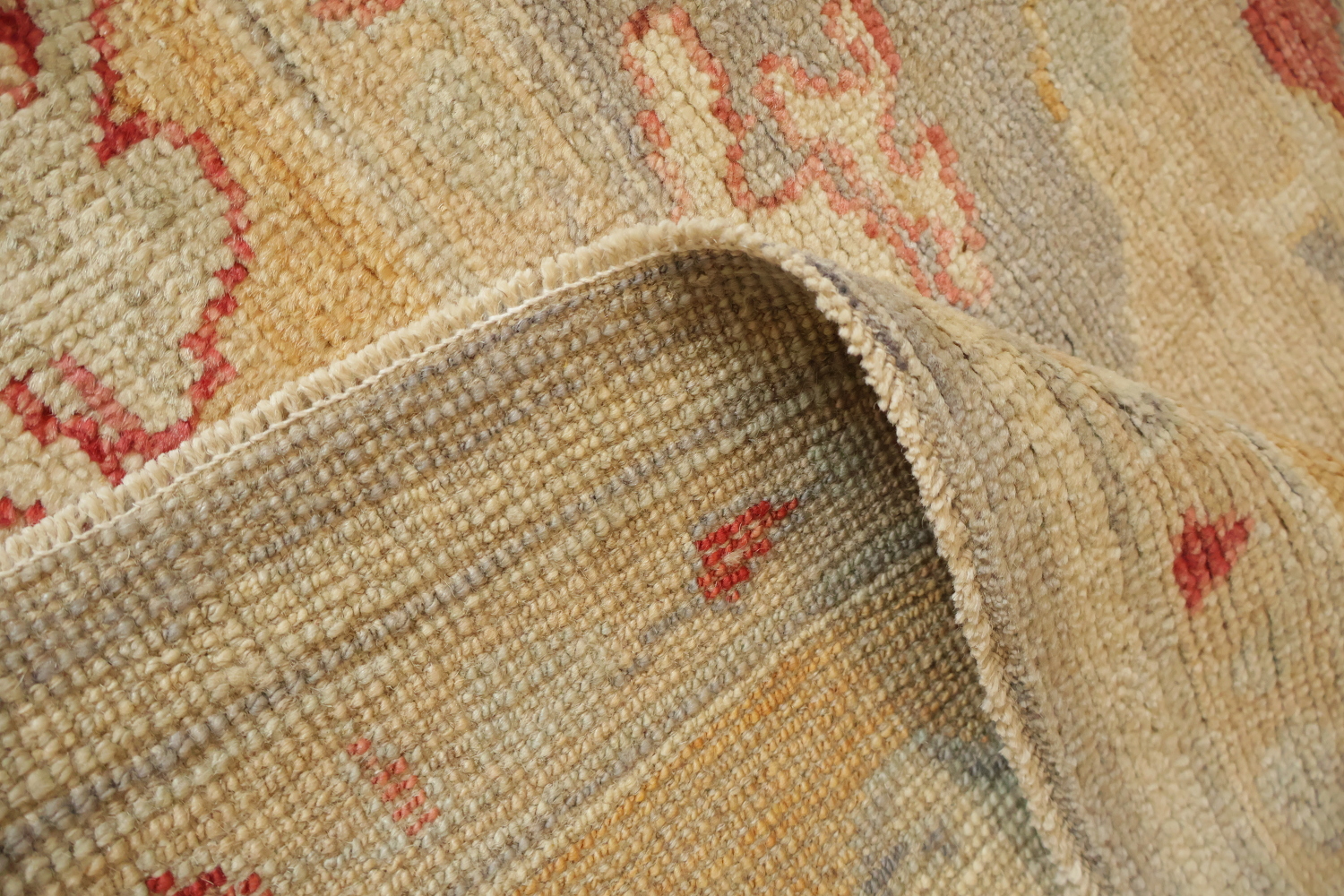 Outstanding! Vegetable Dye Traditional Wool Oushak Square Rug 10x10