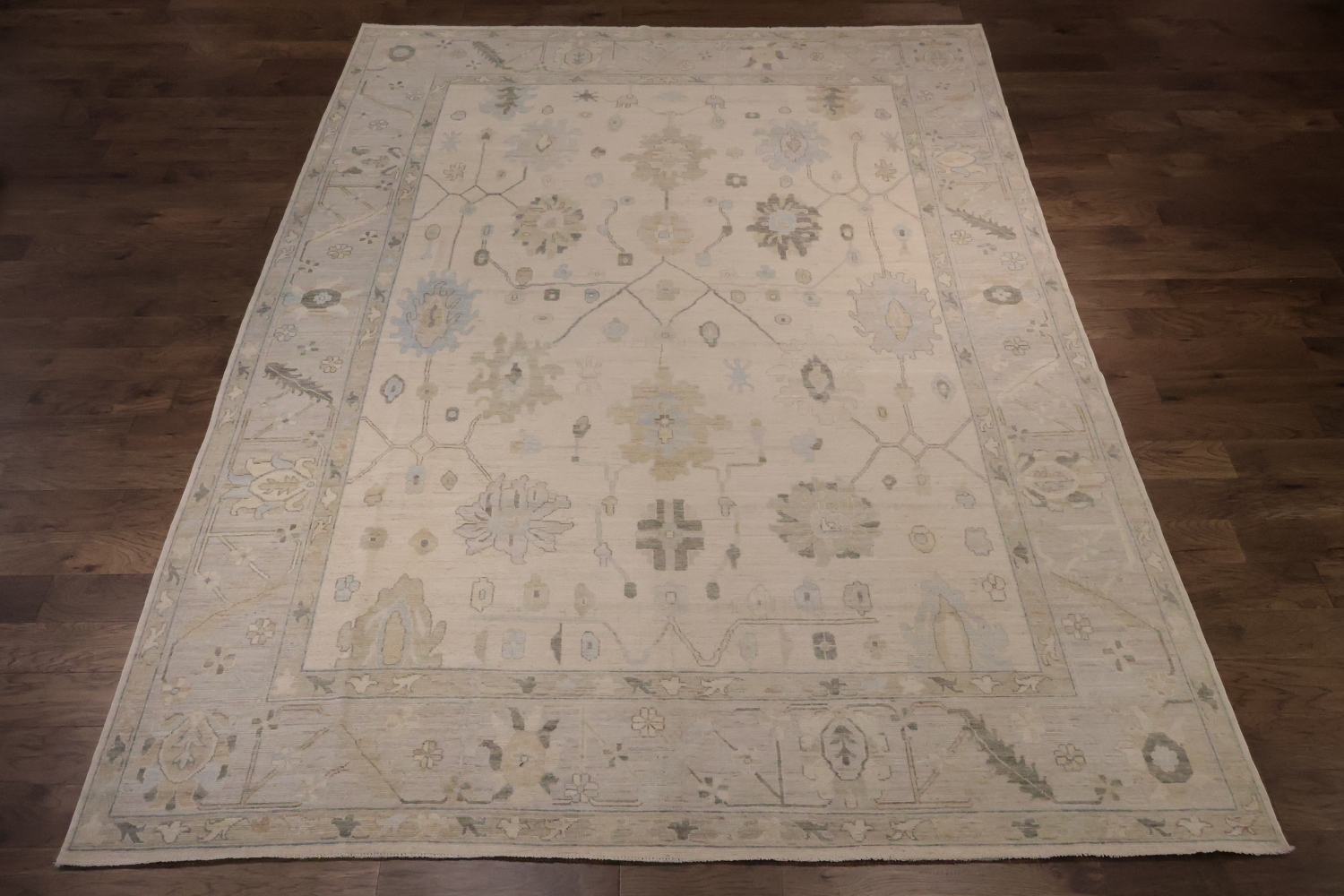 Traditional Vegetable Dye Wool Oriental Oushak Area Rug 10x14