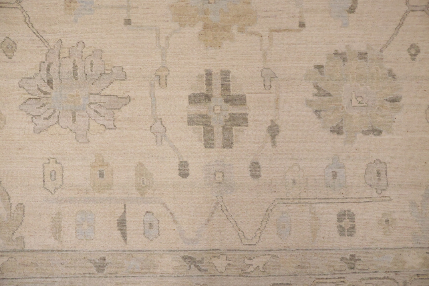 Traditional Vegetable Dye Wool Oriental Oushak Area Rug 10x14