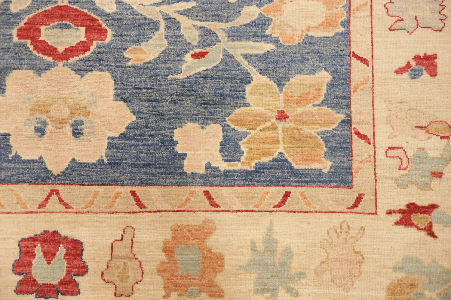 Traditional All Over Floral Oriental Wool Oushak Area Rug 8x10
