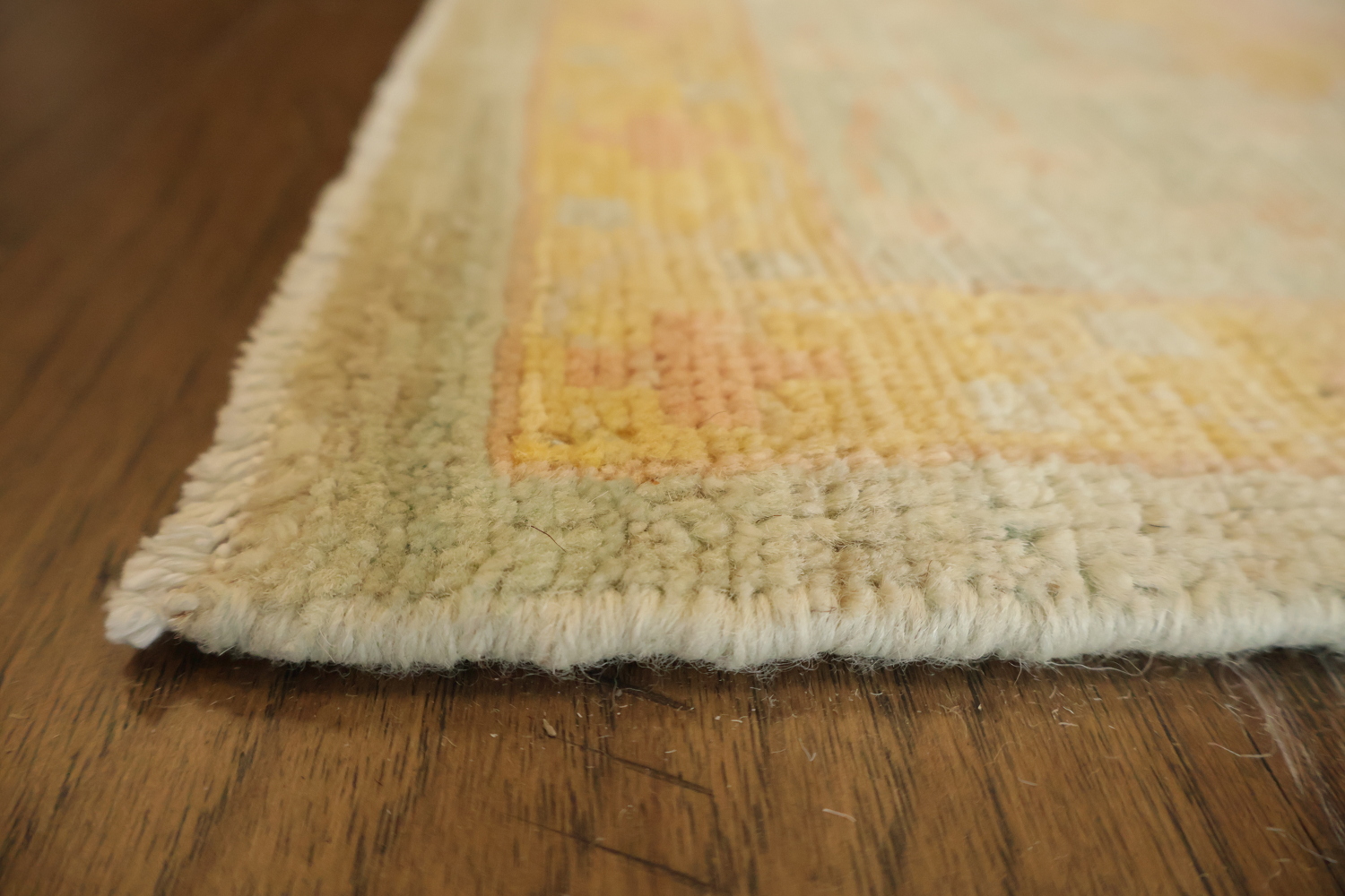Must See! Muted Green Vegetable Dye Wool Traditional Oriental Wool Oushak Area Rug 8x10