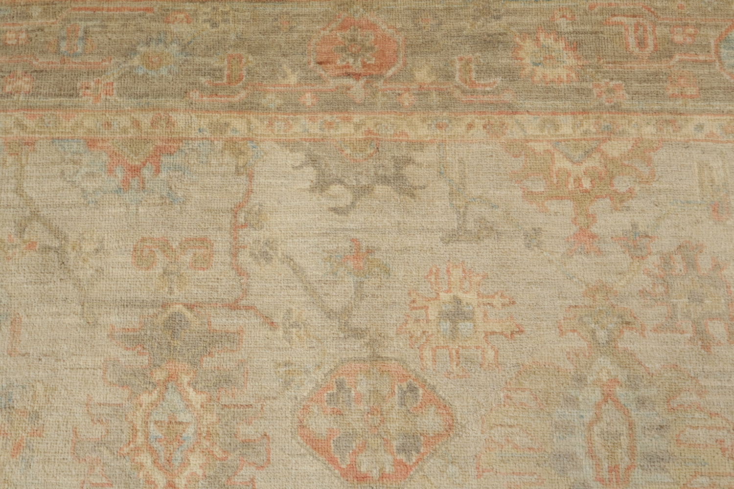 MUST SEE! Muted Grey Traditional Turkish Oushak Oriental Wool Area Rug 6x9