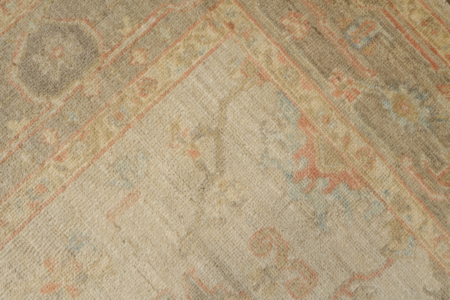 MUST SEE! Muted Grey Traditional Turkish Oushak Oriental Wool Area Rug 6x9