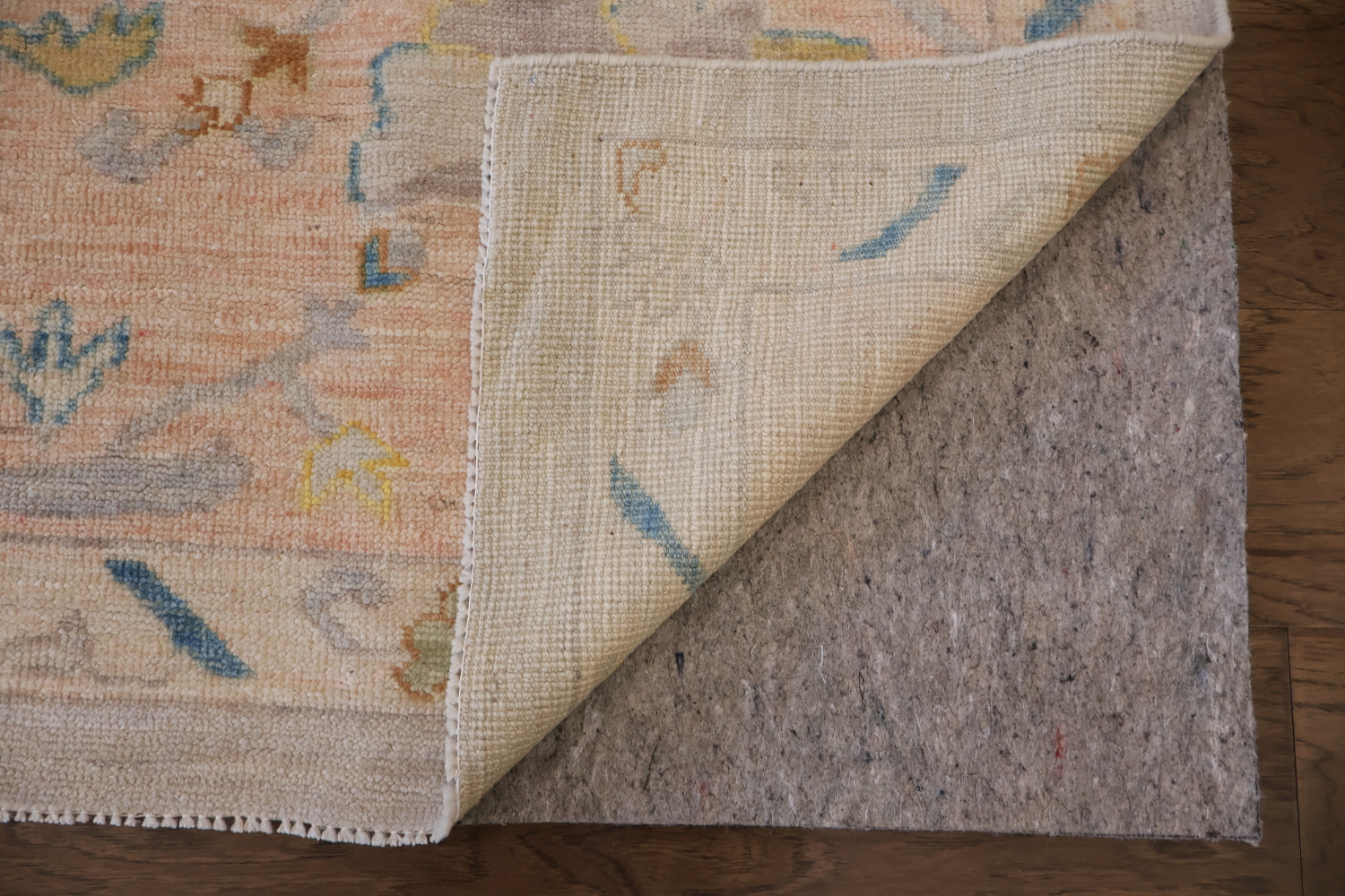 Muted Ivory Vegetable Dye Wool Traditional Oushak Area Rug 10x14