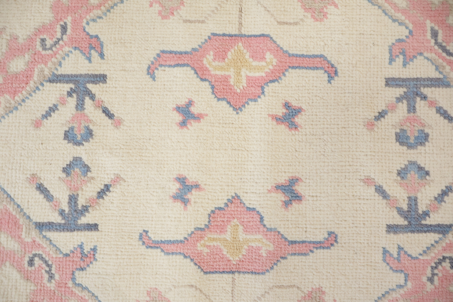 All Over Geometric Traditional Turkish Oushak Oriental Wool Area Rug 8x10