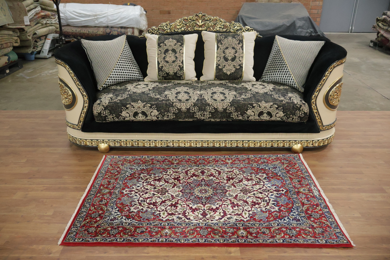 Extra Fine! Signed Vegetables Dye Floral Persian Isfahan Wool Rug 4x6