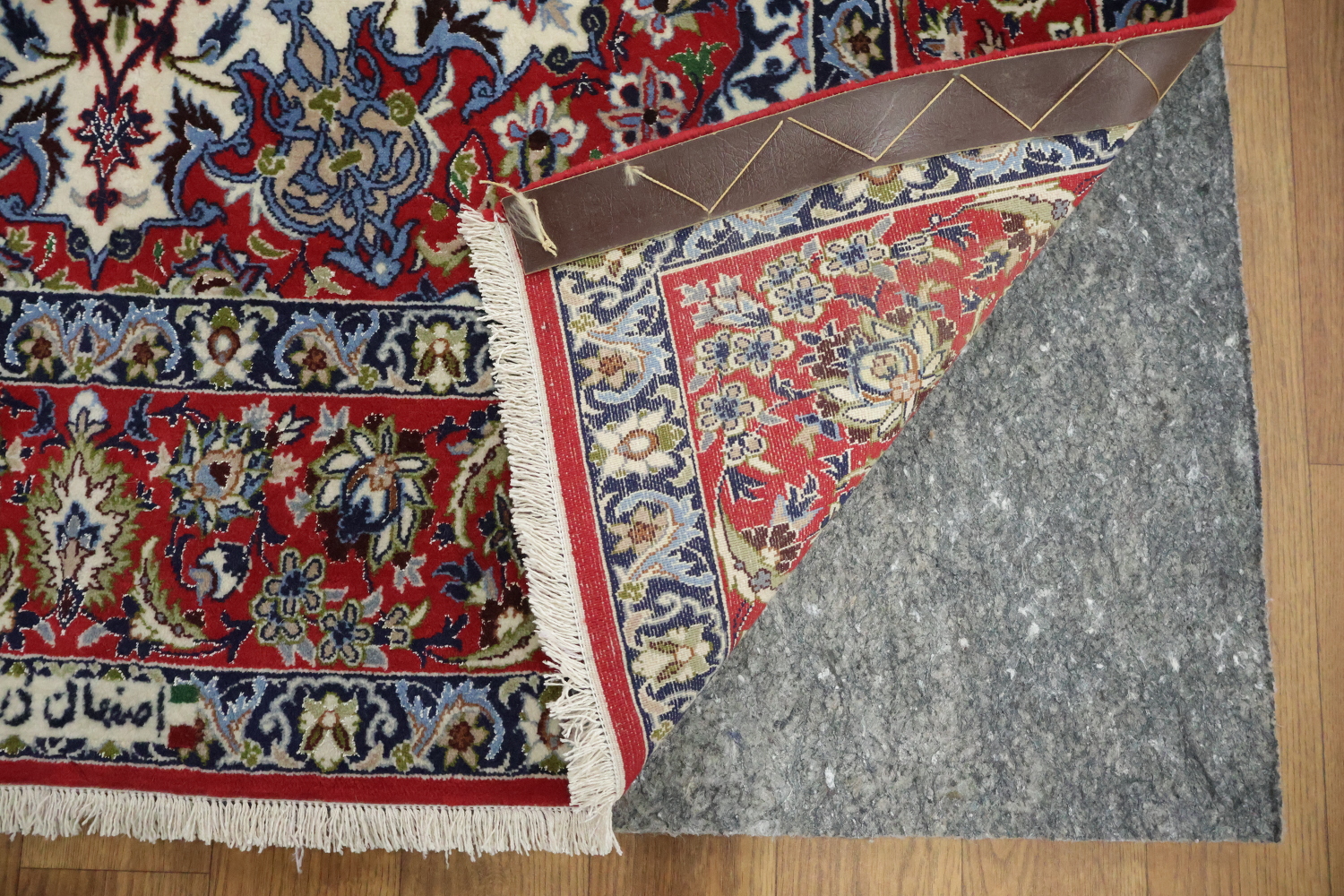 Extra Fine! Signed Vegetables Dye Floral Persian Isfahan Wool Rug 4x6