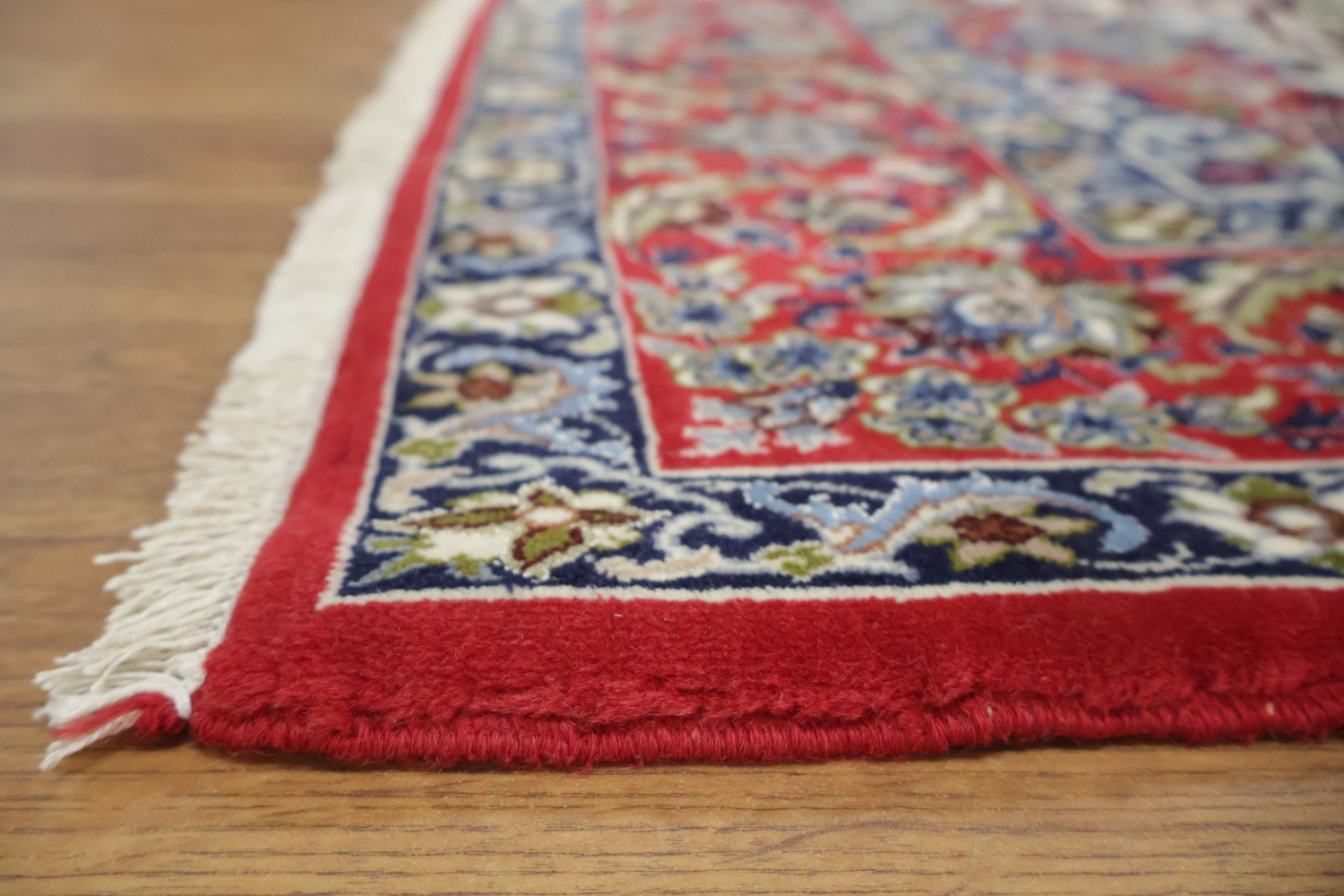 Extra Fine! Signed Vegetables Dye Floral Persian Isfahan Wool Rug 4x6