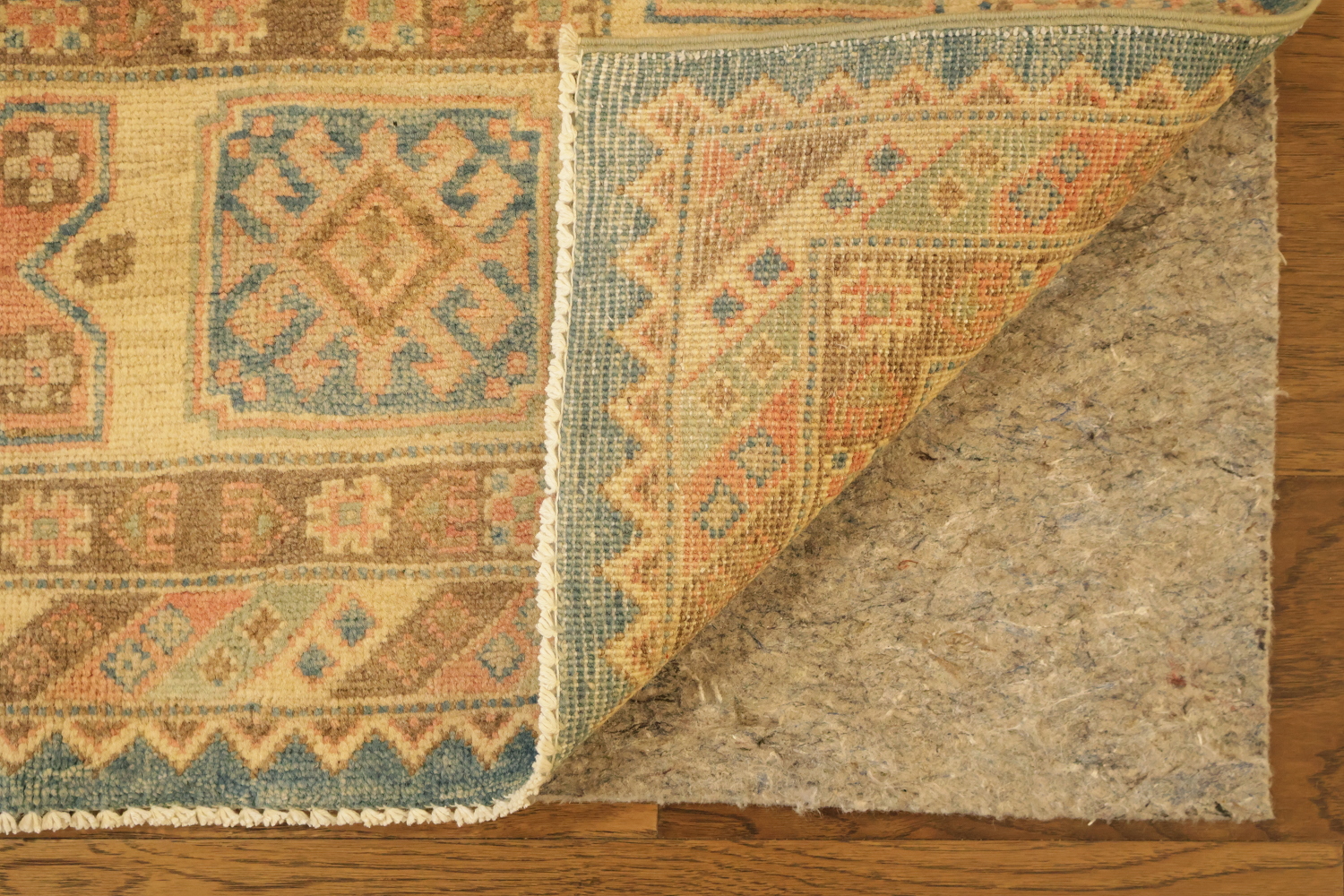Elegant Persian-inspired rug in muted blue and beige tones for classic decor 8x10