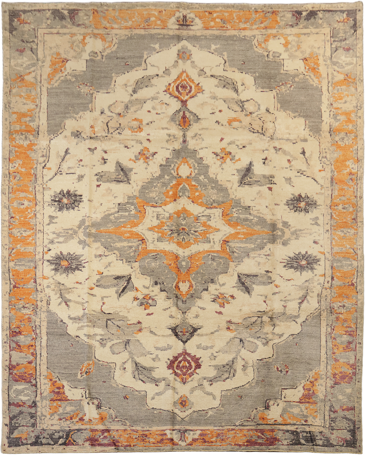 UNIQUE! Muted Ivory Traditional Oushak Oriental Wool Area Rug 8x10