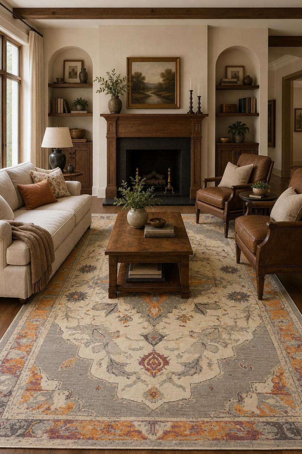 UNIQUE! Muted Ivory Traditional Oushak Oriental Wool Area Rug 8x10
