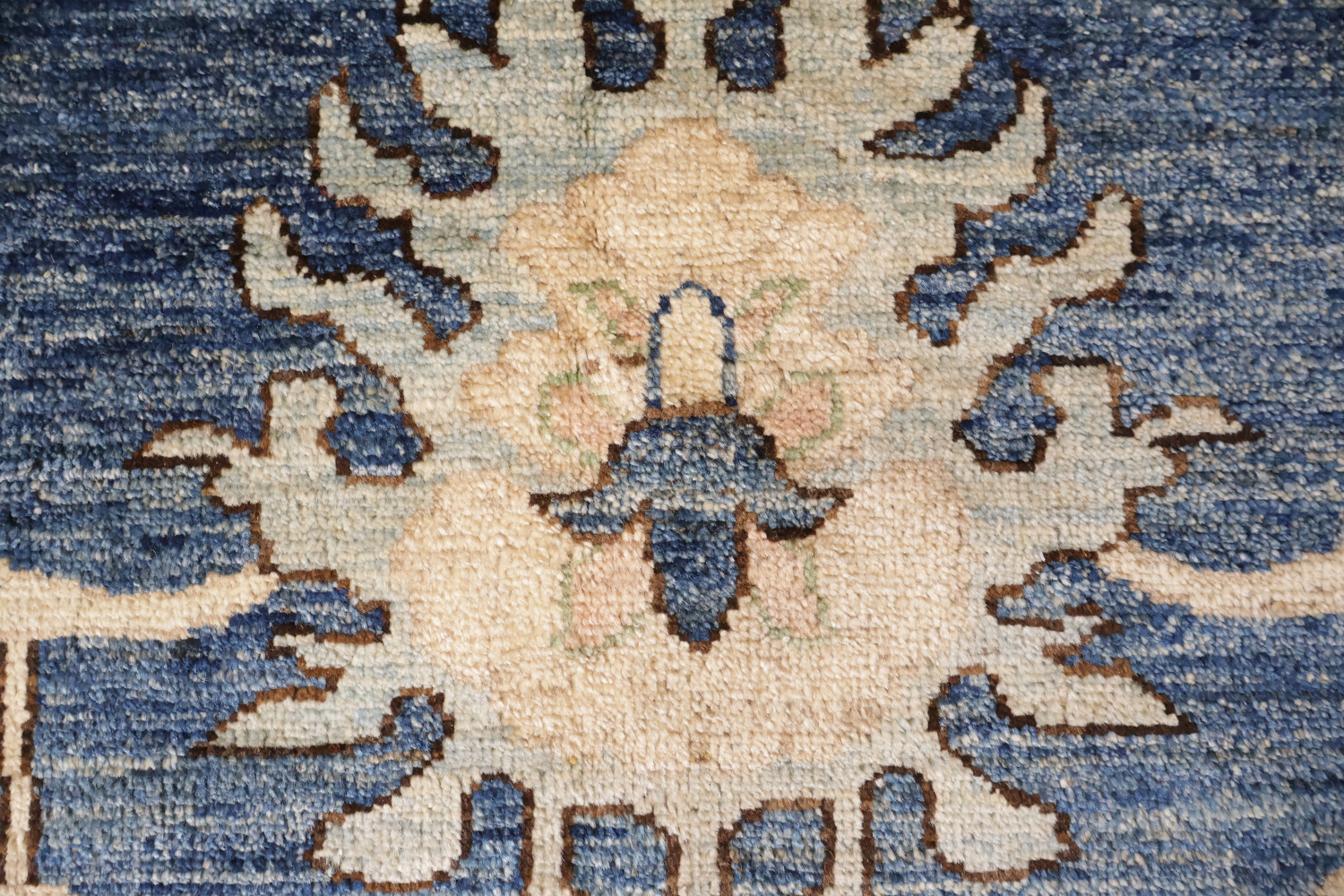 All Over Blue Oriental Traditional Oushak Area Wool Rug 9x12