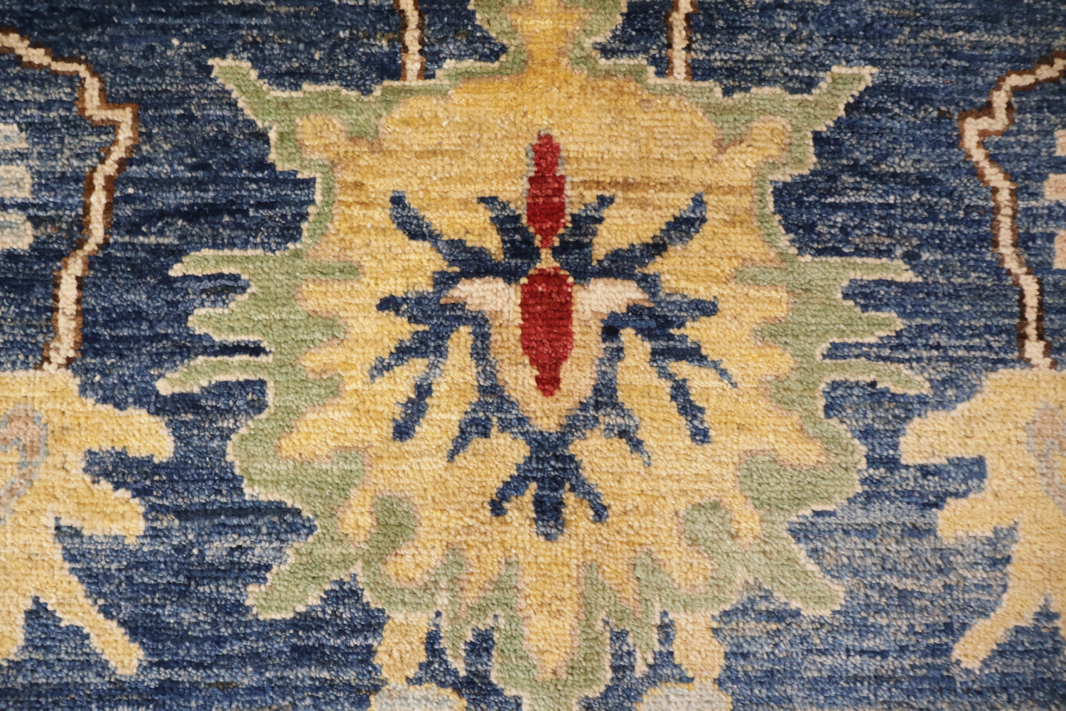 All Over Blue Oriental Traditional Oushak Area Wool Rug 9x12