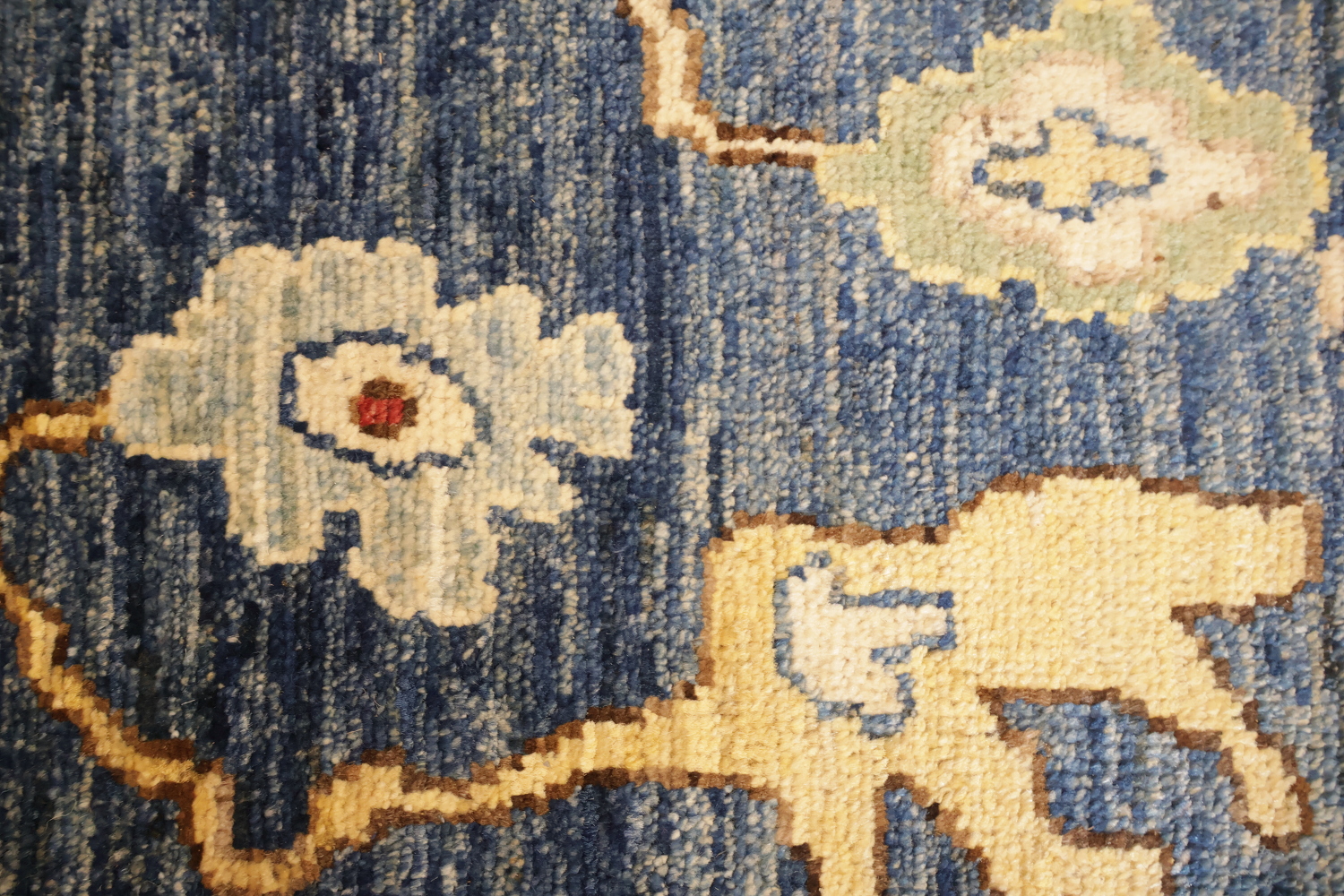 All Over Blue Oriental Traditional Oushak Area Wool Rug 9x12
