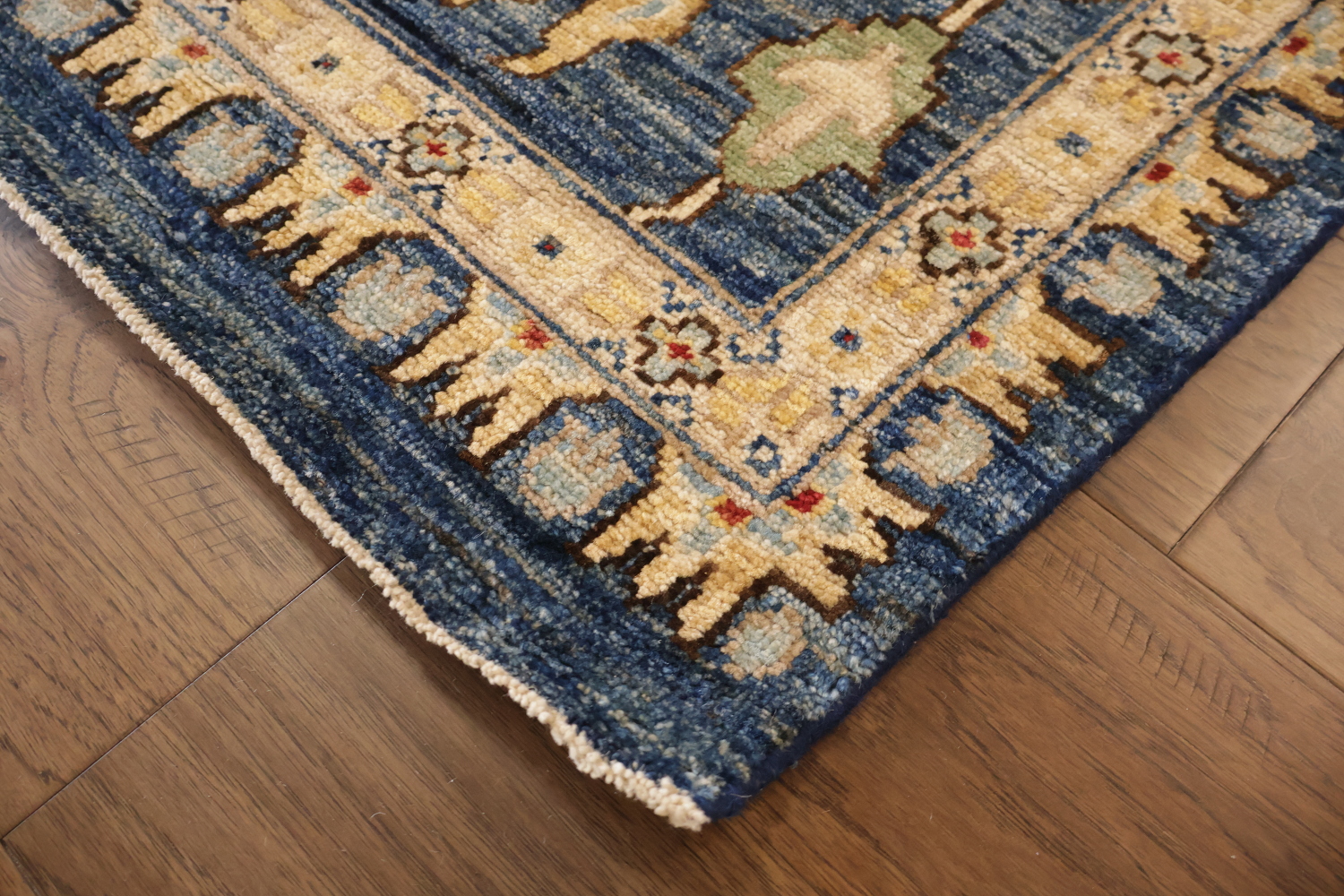 All Over Blue Oriental Traditional Oushak Area Wool Rug 9x12