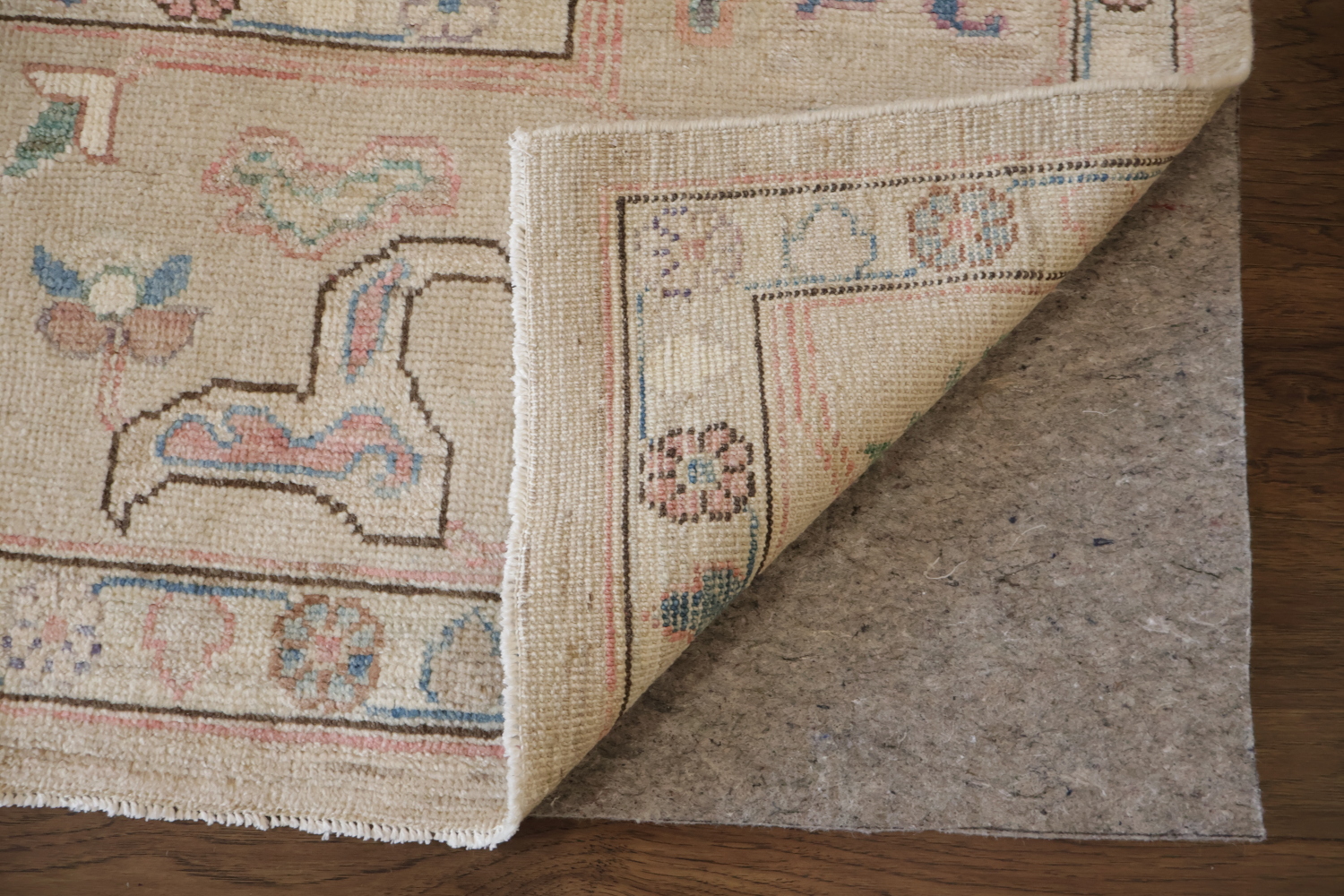 All Overt Muted Pink Traditional Traditional Oushak Wool Area Rug 9x12