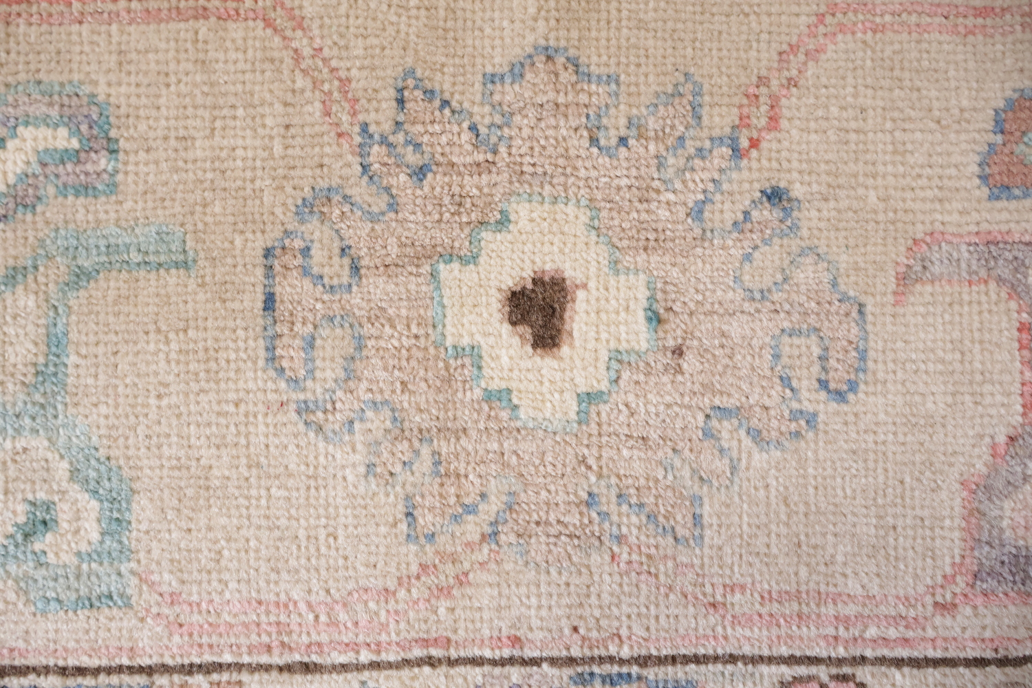 All Overt Muted Pink Traditional Traditional Oushak Wool Area Rug 9x12