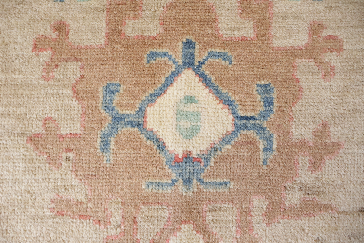 All Overt Muted Pink Traditional Traditional Oushak Wool Area Rug 9x12