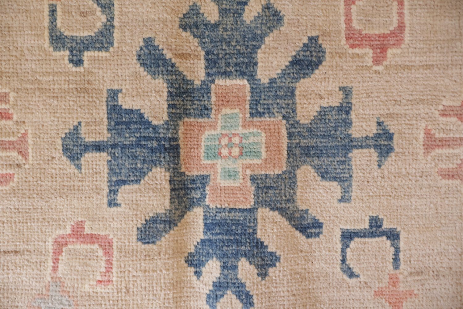 All Overt Muted Pink Traditional Traditional Oushak Wool Area Rug 9x12