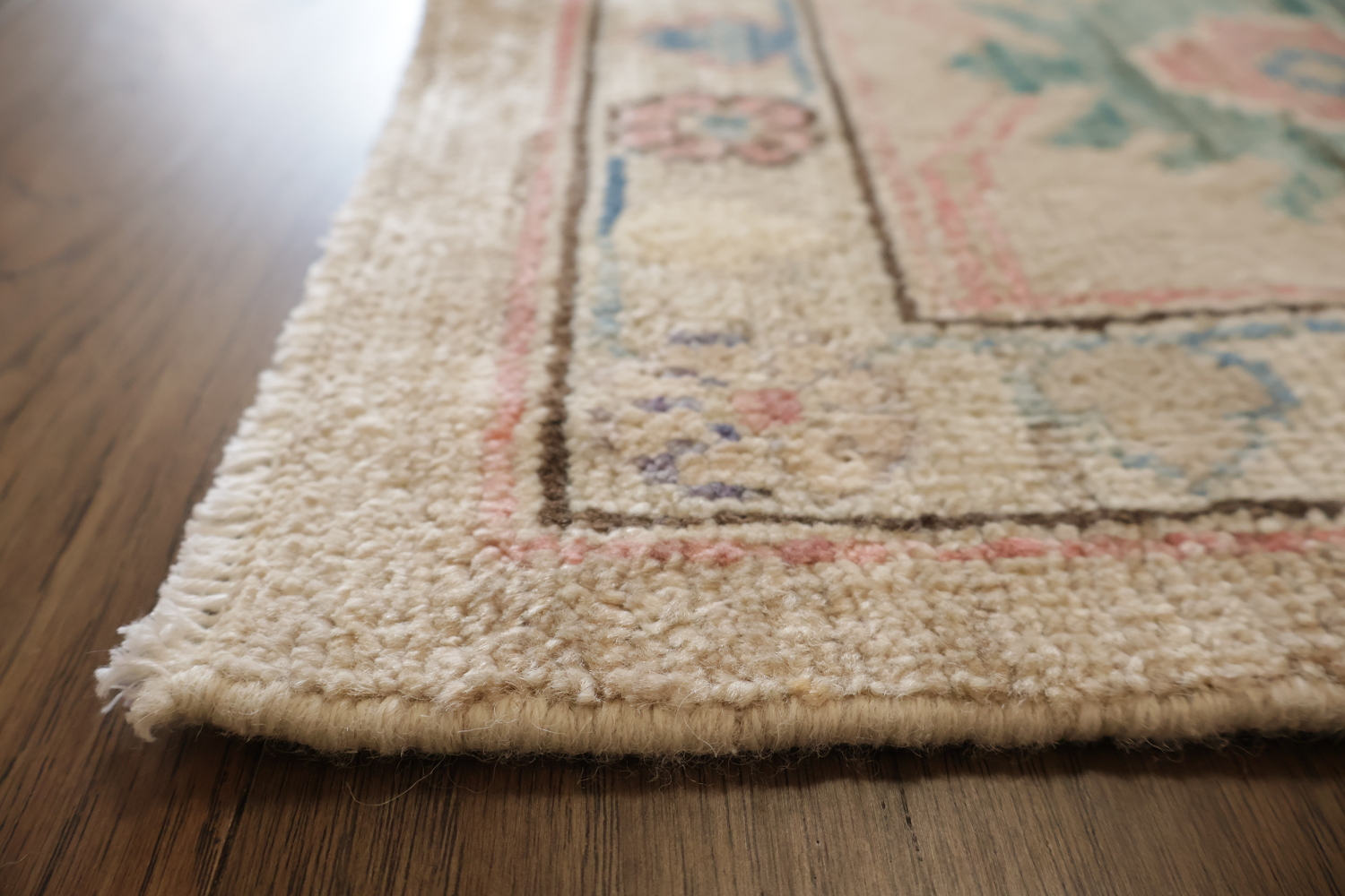All Overt Muted Pink Traditional Traditional Oushak Wool Area Rug 9x12