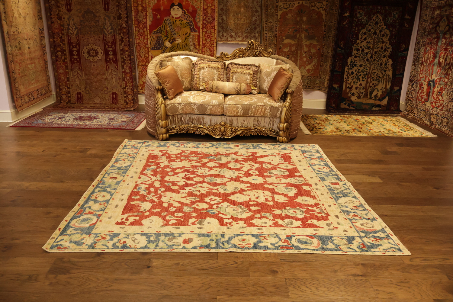 MUST SEE! All Over Oriental Traditional Oushak Square Wool Rug 8x8