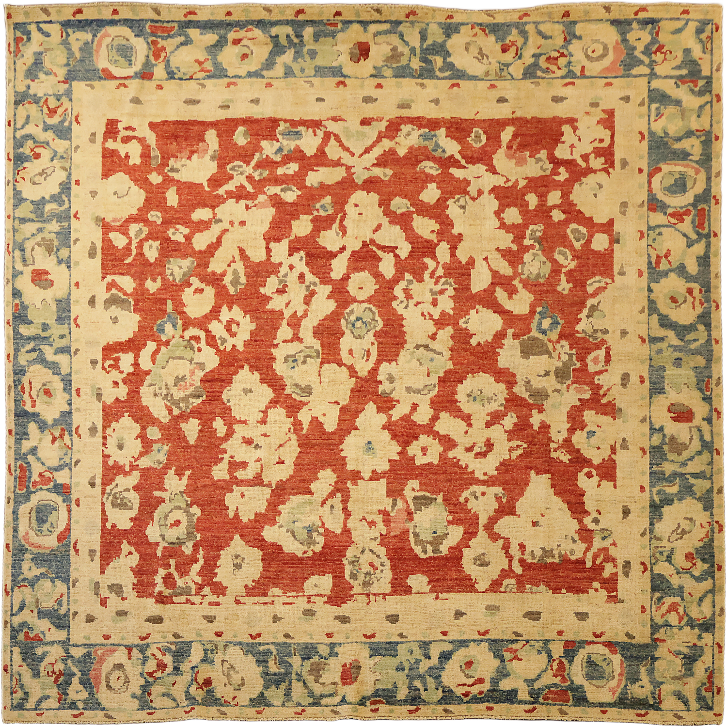 MUST SEE! All Over Oriental Traditional Oushak Square Wool Rug 8x8