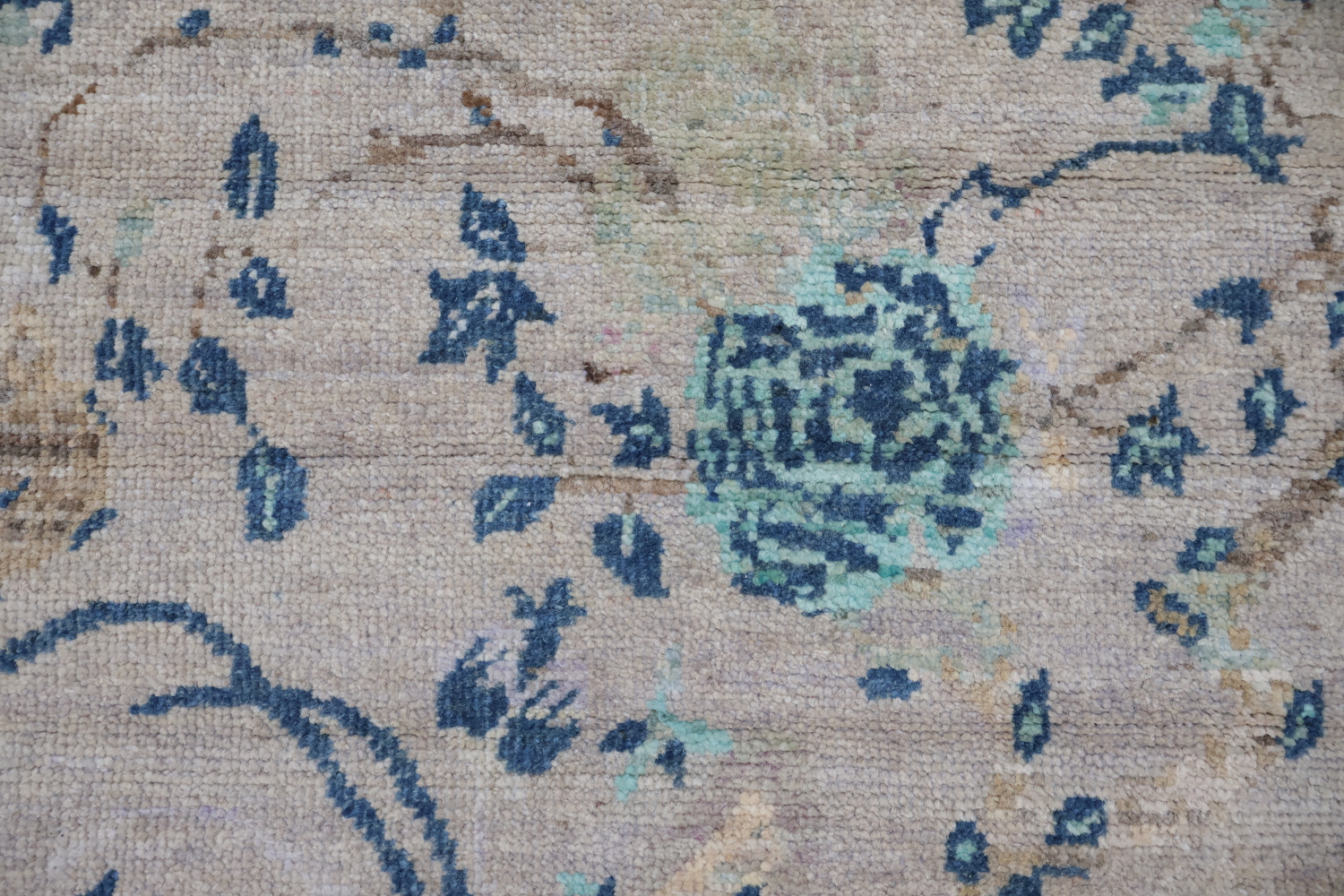 Rare Vegetable Dye Wool Oushak Turkish Runner Rug 3x11