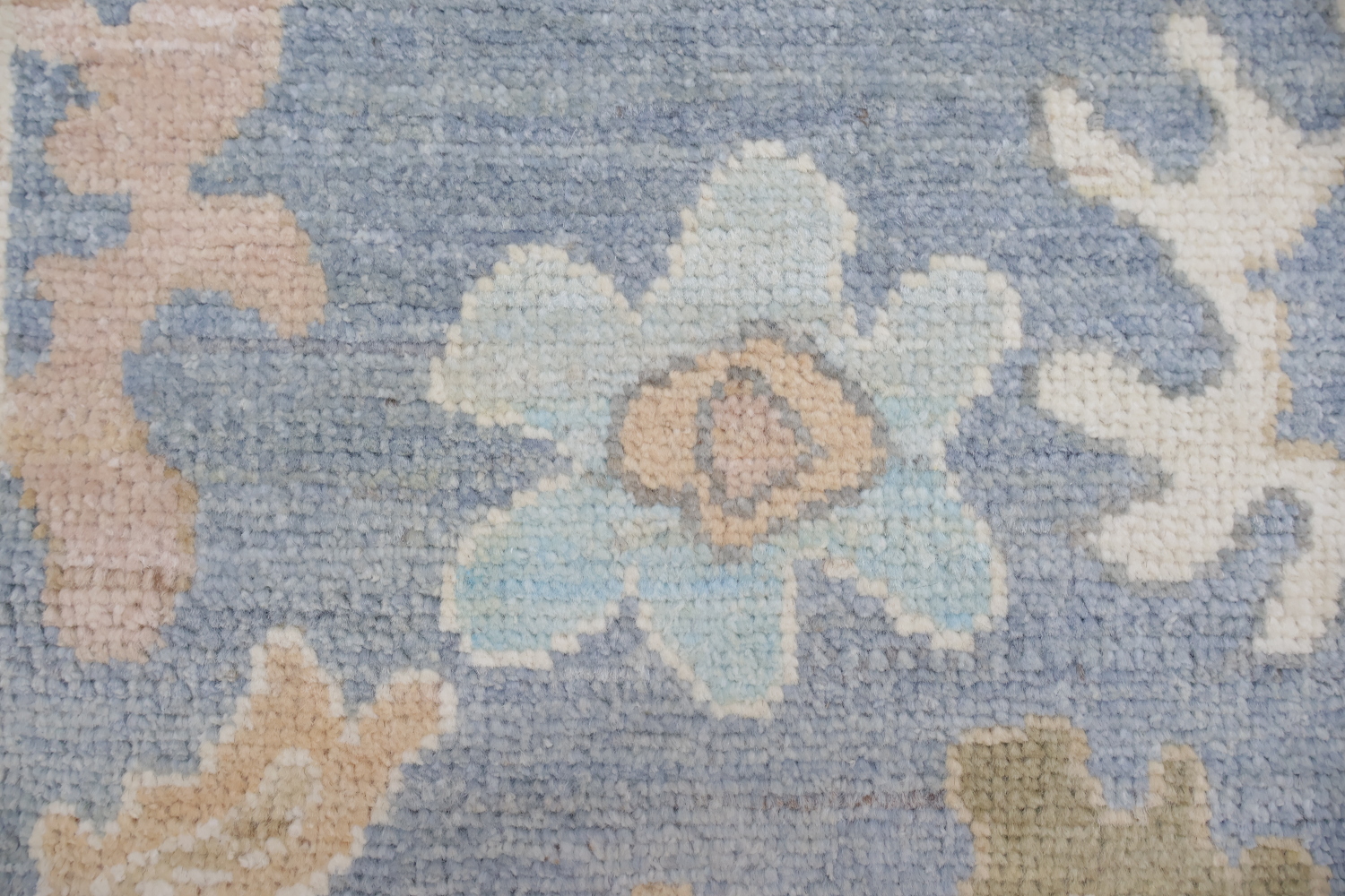 Vegetable Dye Wool Oushak Turkish Runner Rug 3x8