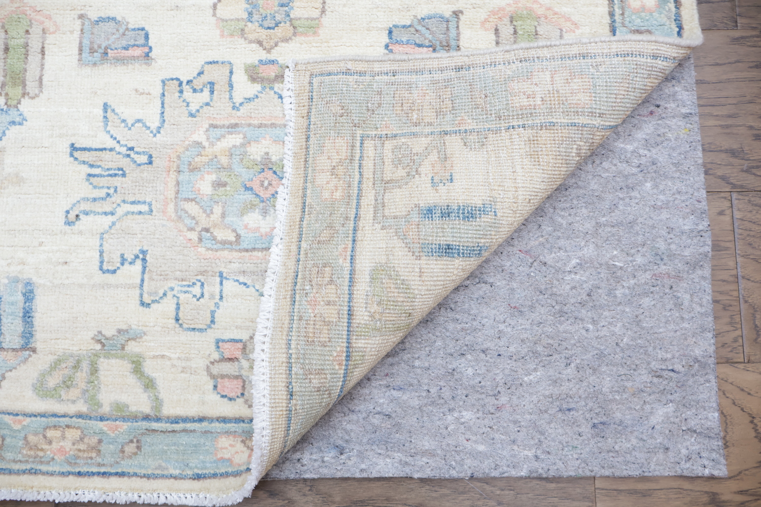 Geometric Avery Vegetable Dye Wool Oushak Turkish Runner Rug 3x8