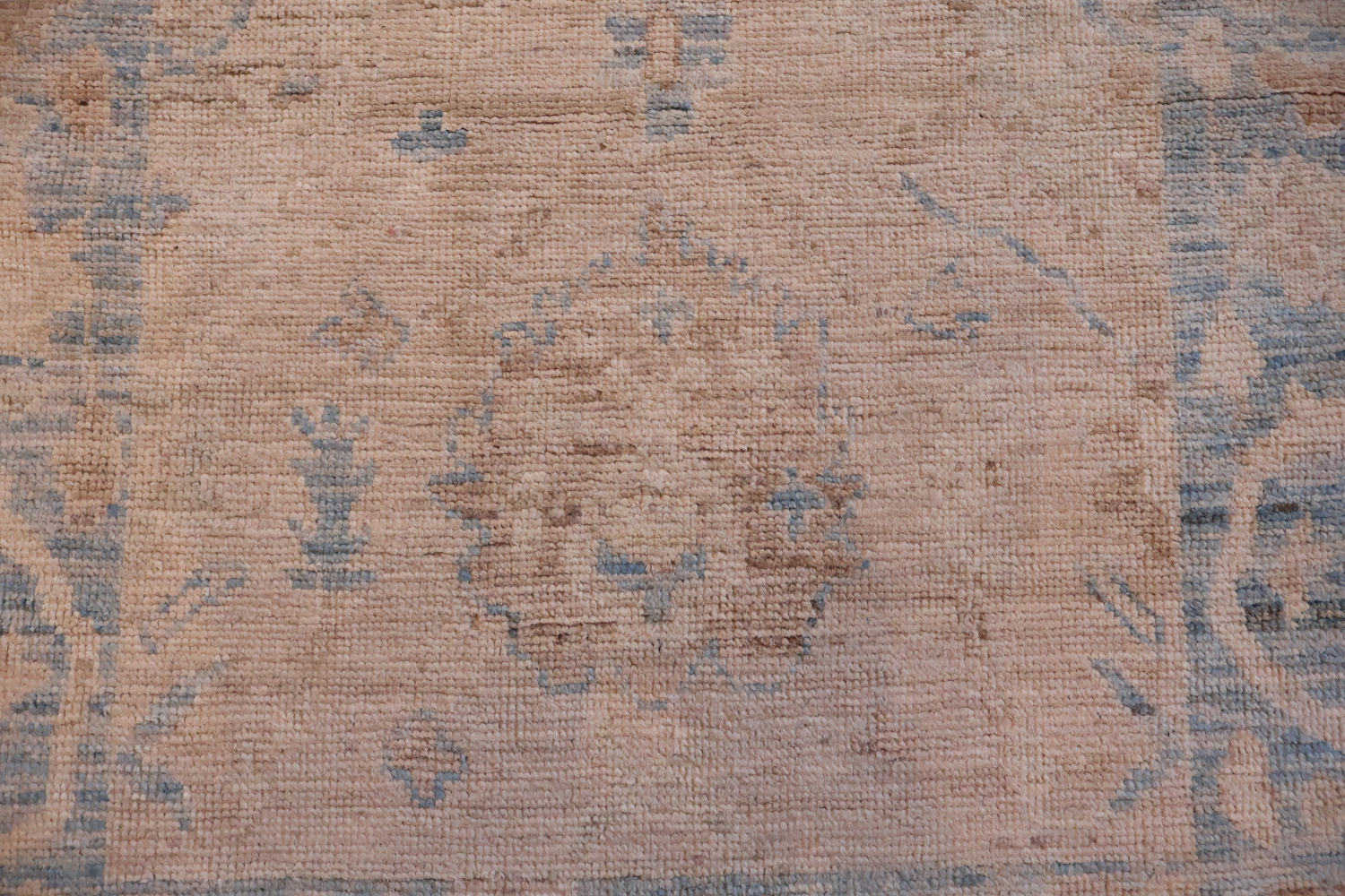 Stunning! Muted Pink Oushak Turkish Runner Wool Rug 3x10