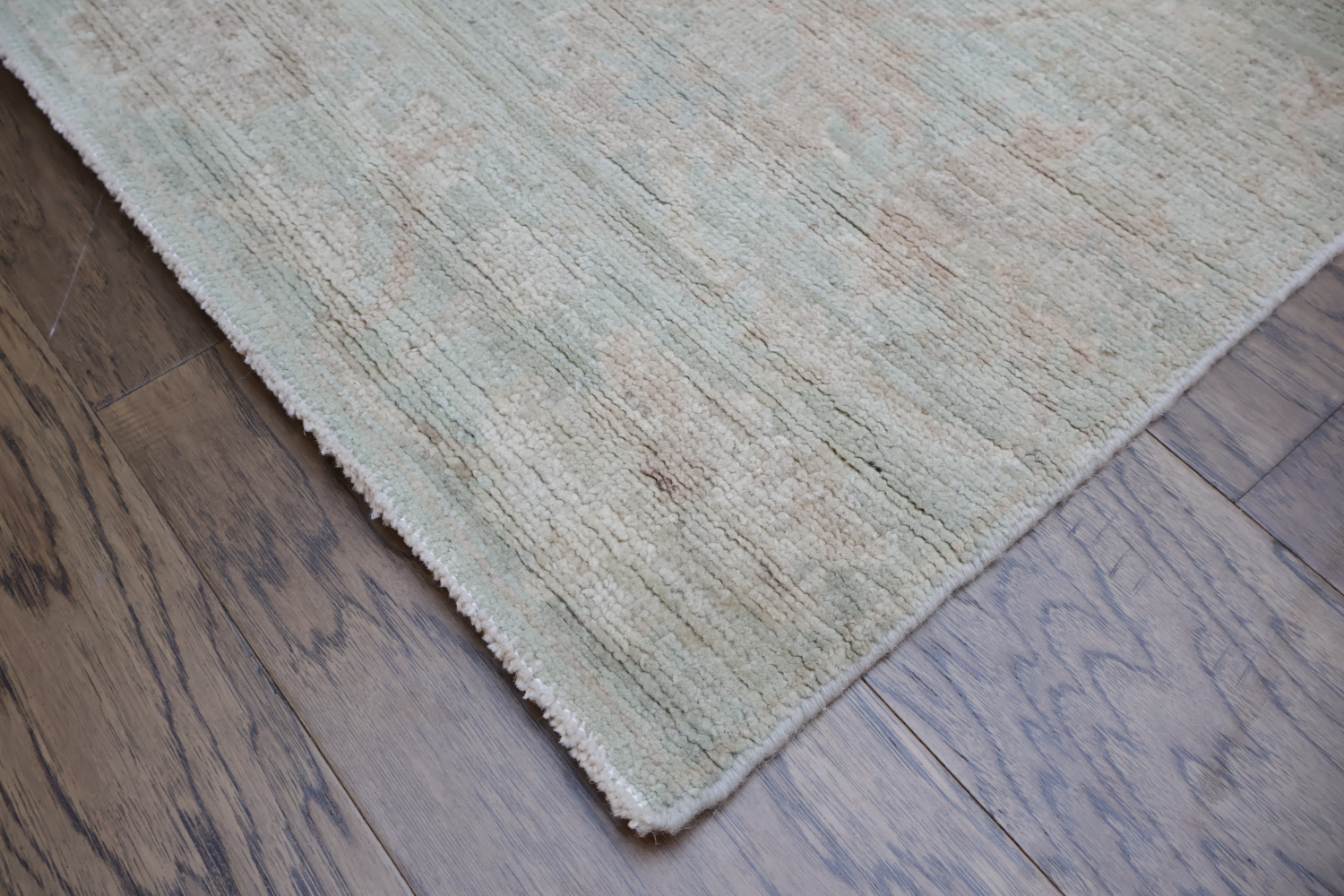 Muted Vegetable Dye Wool Oushak Turkish Runner Rug 3x12