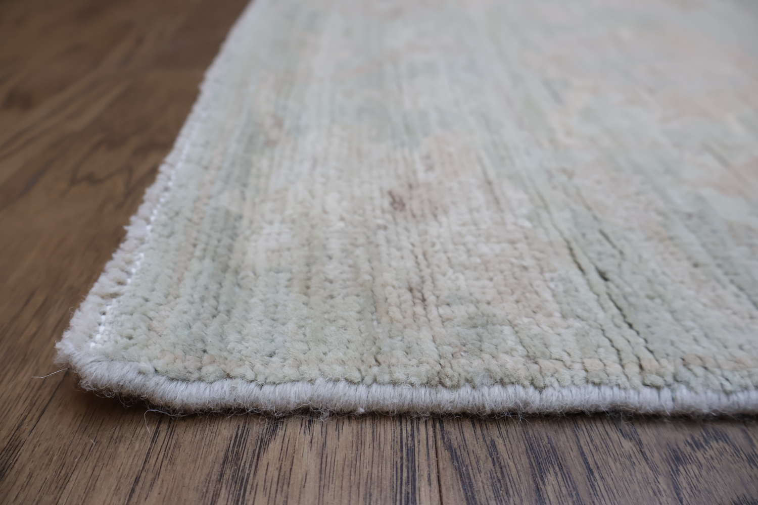Muted Vegetable Dye Wool Oushak Turkish Runner Rug 3x12