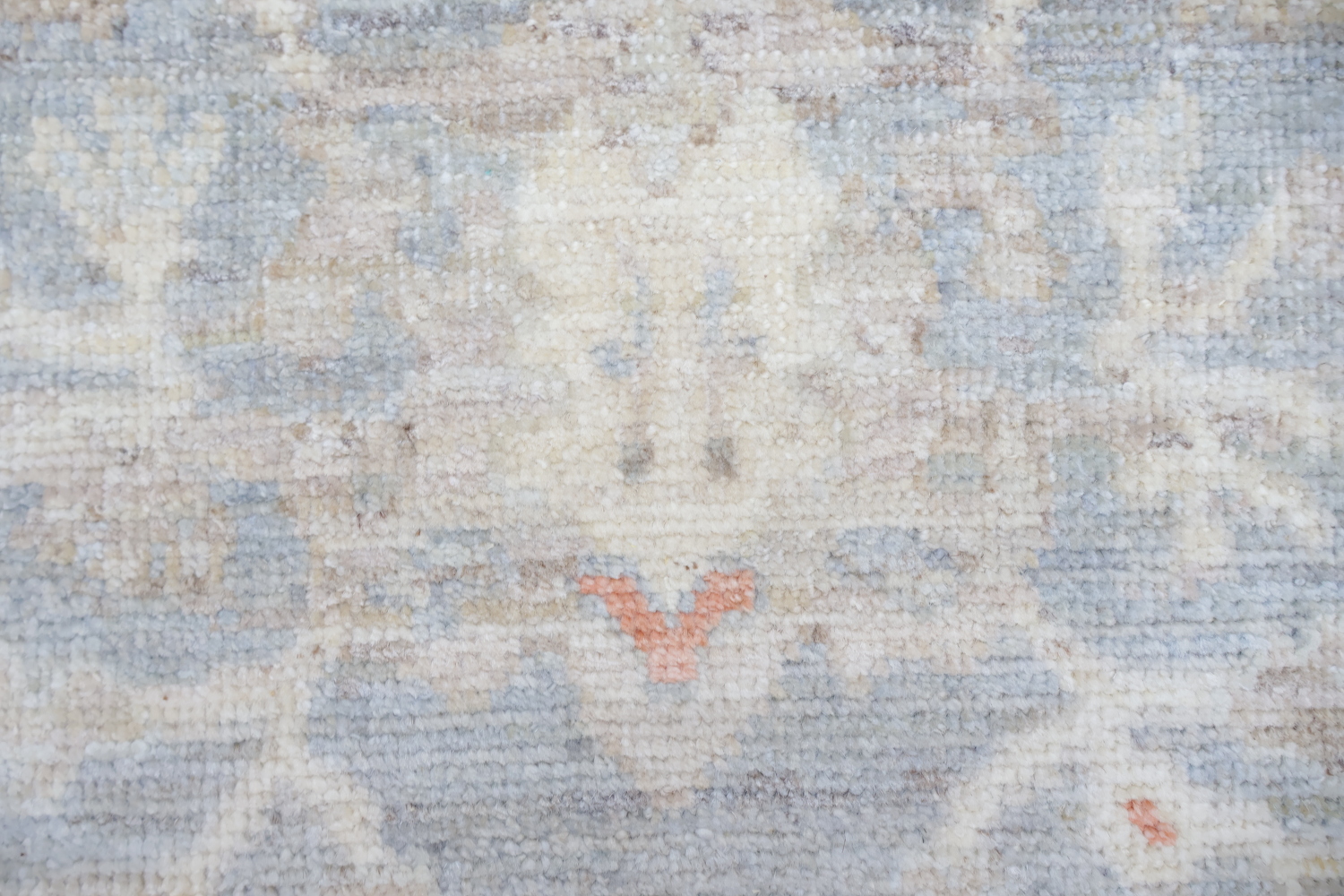 Vegetable Dye Wool Oushak Turkish Runner Rug 2x10