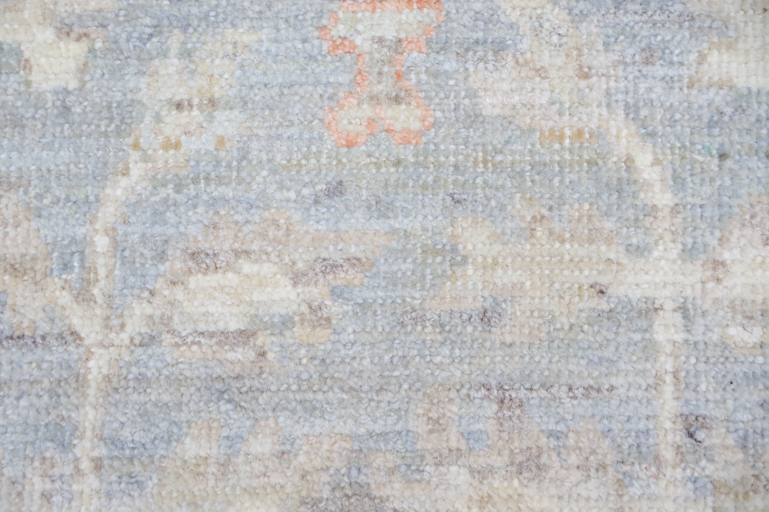 Vegetable Dye Wool Oushak Turkish Runner Rug 2x10
