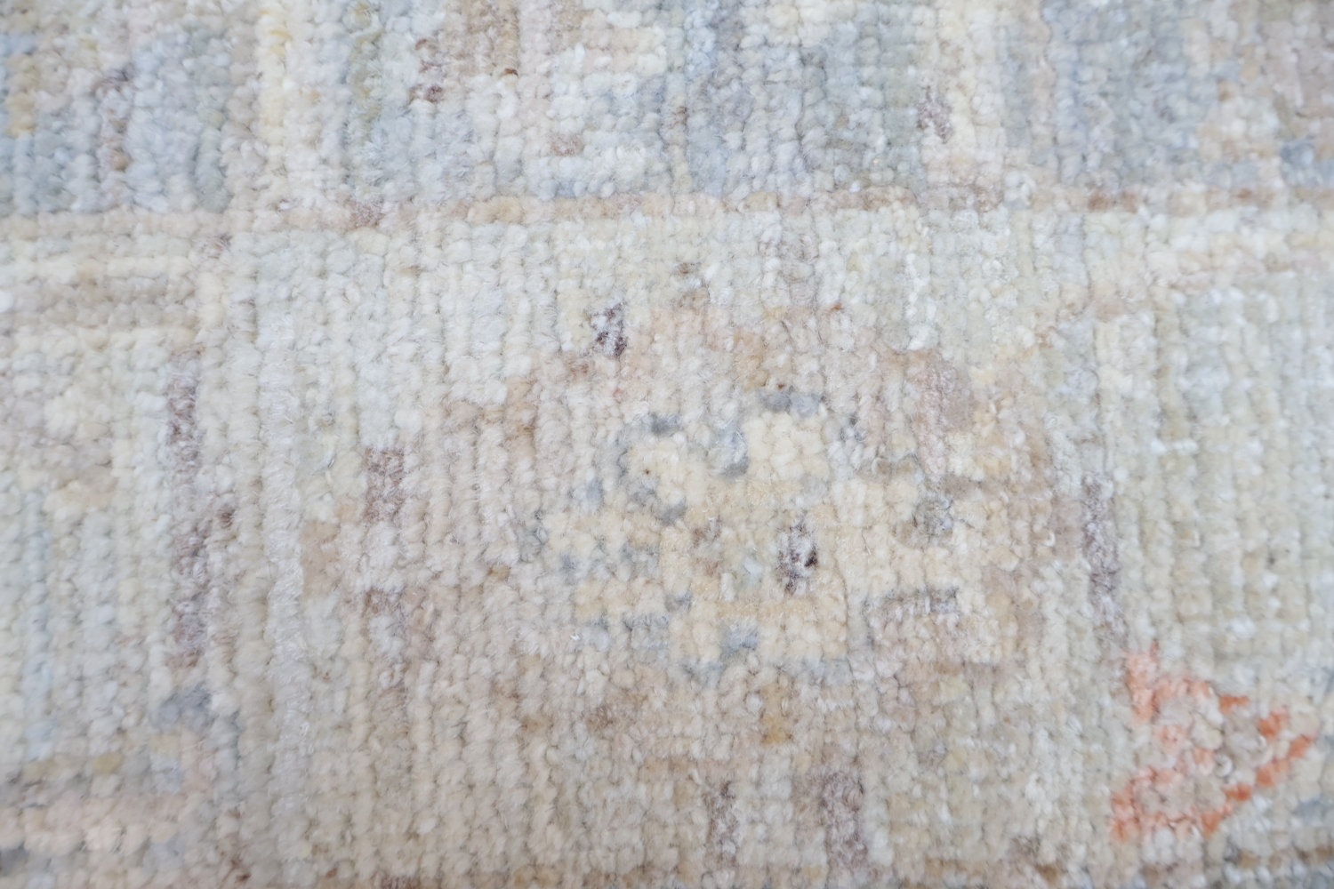 Vegetable Dye Wool Oushak Turkish Runner Rug 2x10