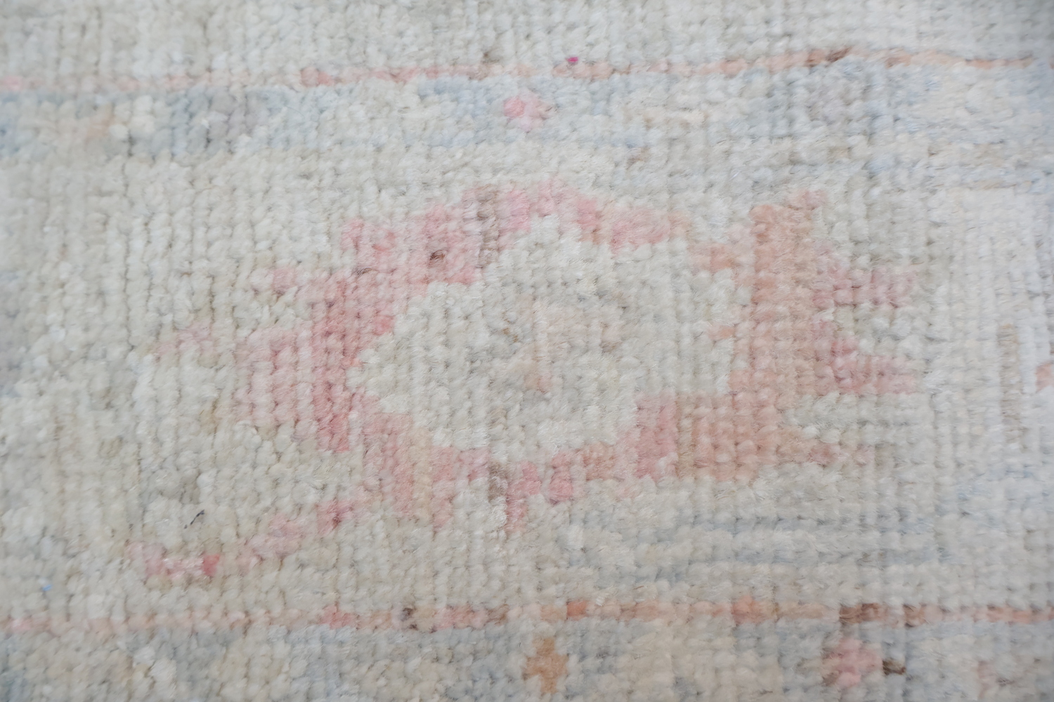 Muted Vegetable Dye Wool Oushak Turkish Runner Rug 3x10
