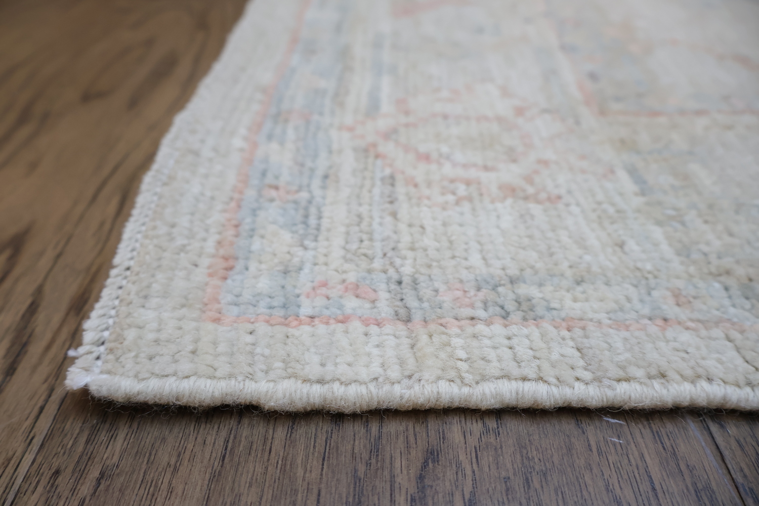 Muted Vegetable Dye Wool Oushak Turkish Runner Rug 3x10