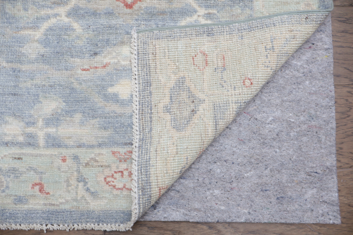 Mute Vegetable Dye Wool Oushak Turkish Runner Rug 3x8