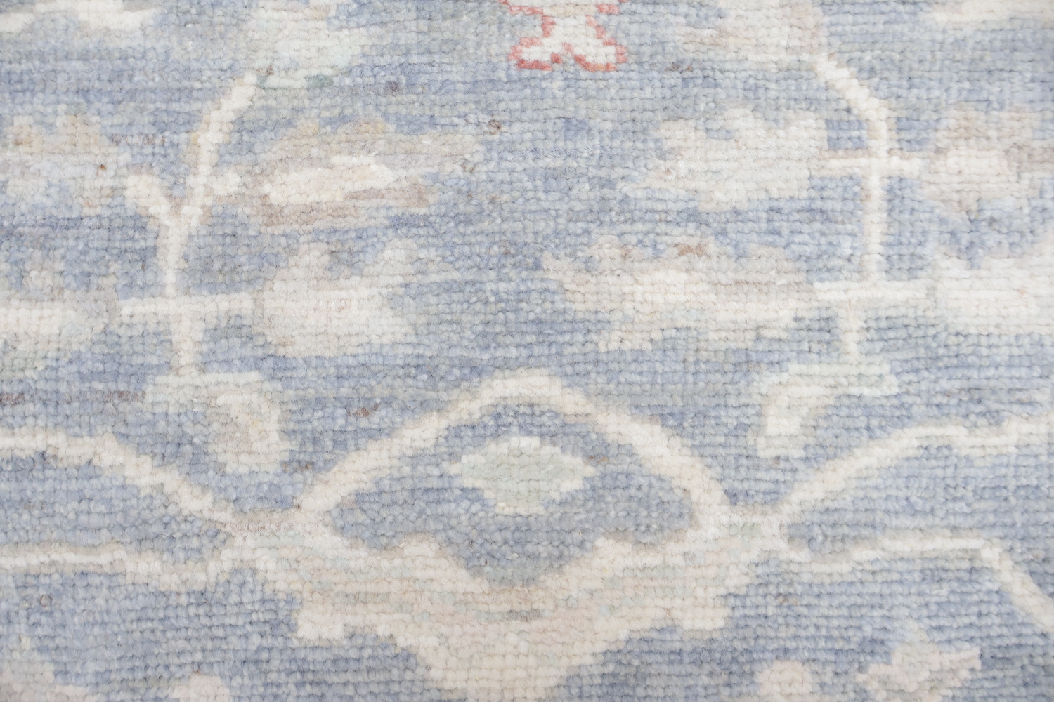Mute Vegetable Dye Wool Oushak Turkish Runner Rug 3x8
