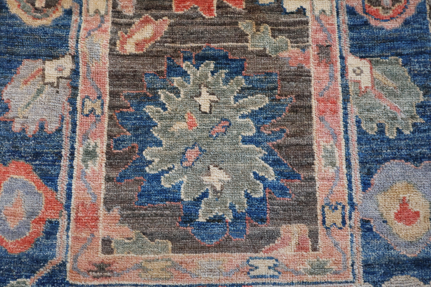 Brown Vegetables Dye Wool Oushak Turkish Runner Rug 3x9