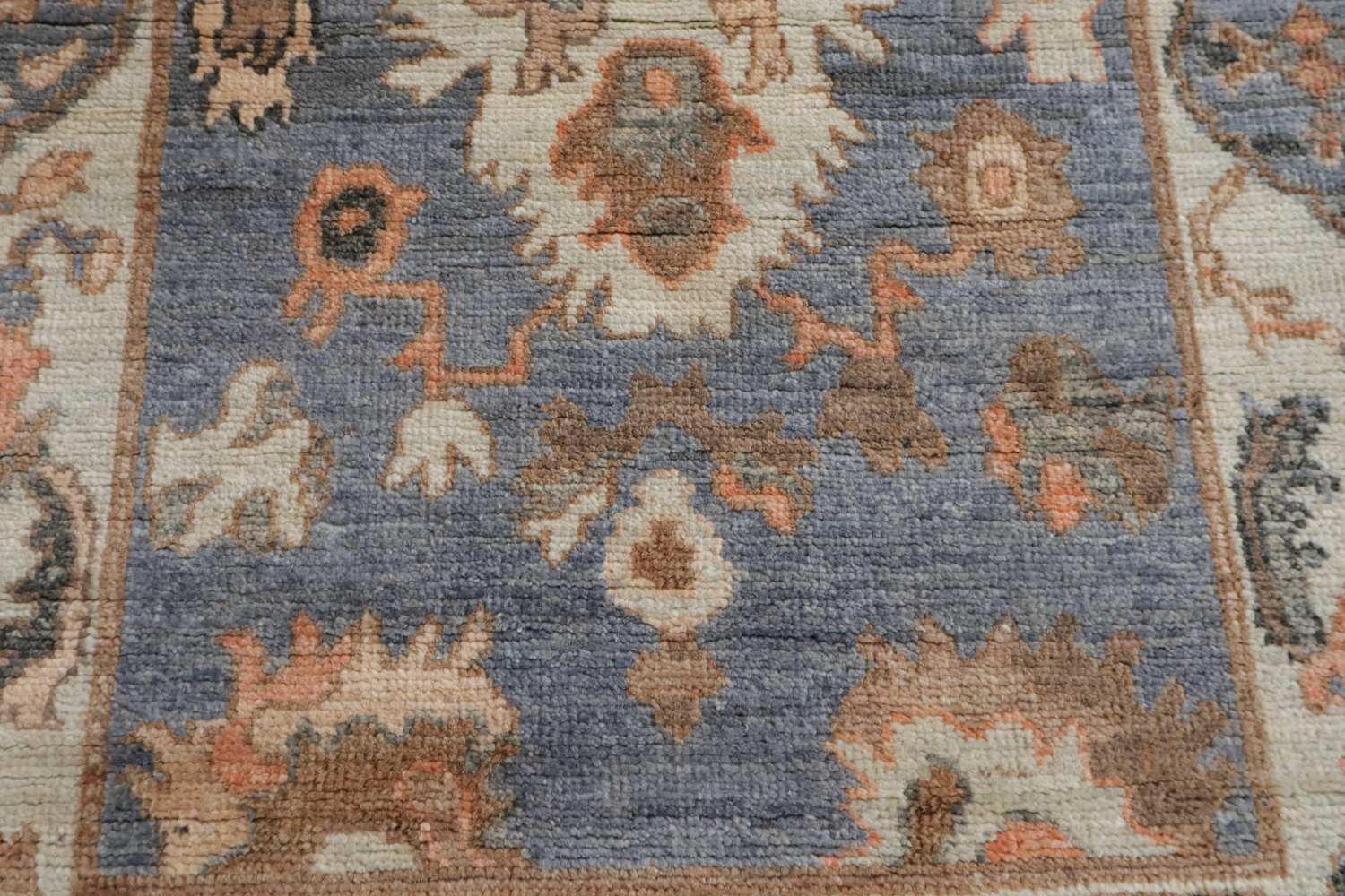 Top Quality Grey Wool Oushak Turkish Runner Rug 3x9